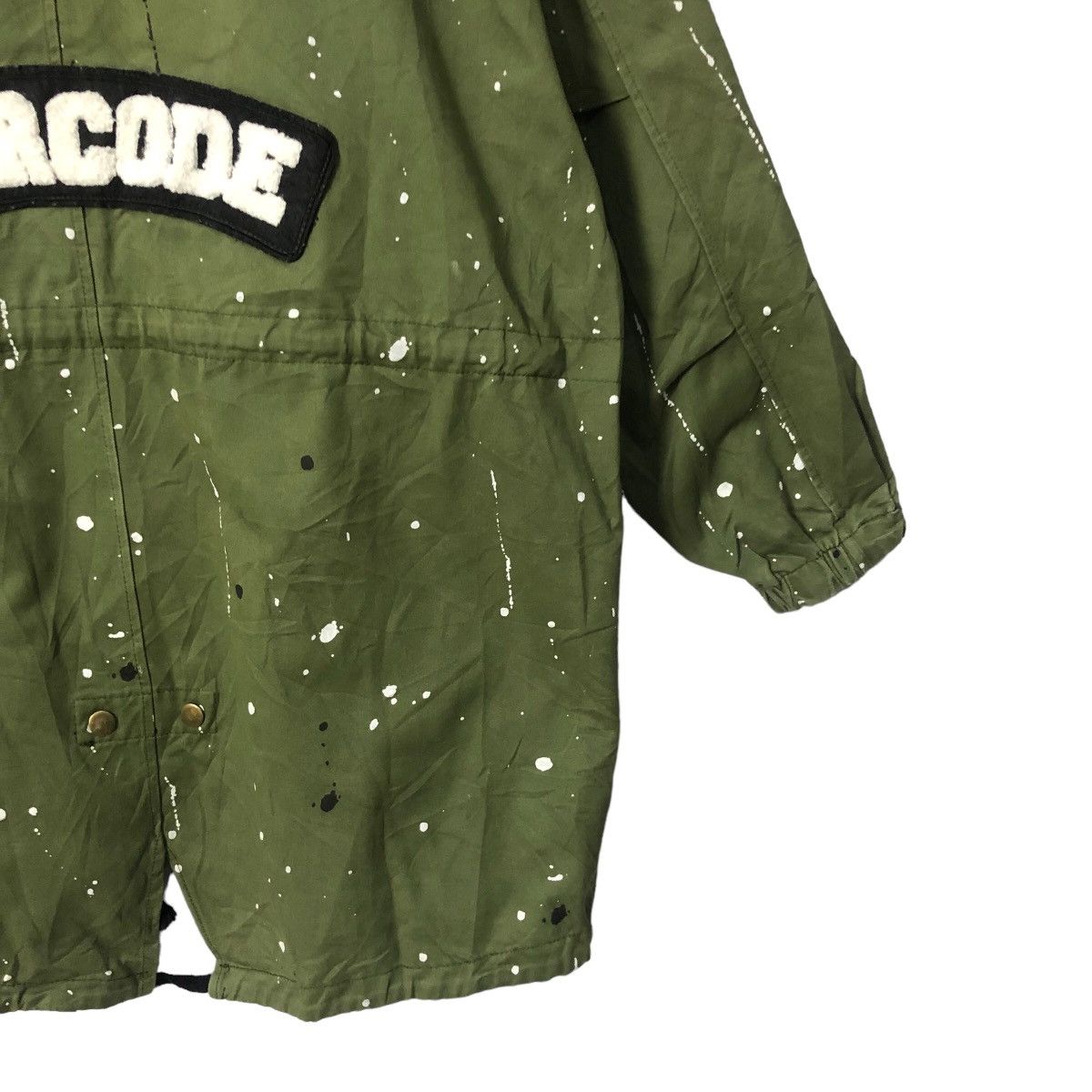 Japanese Brand Vintage Barcode Dirty Painter Splash Big Logo Hoodie Jacket Size US L / EU 52-54 / 3 - 7 Thumbnail