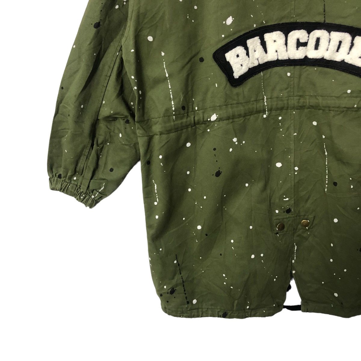 Japanese Brand Vintage Barcode Dirty Painter Splash Big Logo Hoodie Jacket Size US L / EU 52-54 / 3 - 8 Thumbnail