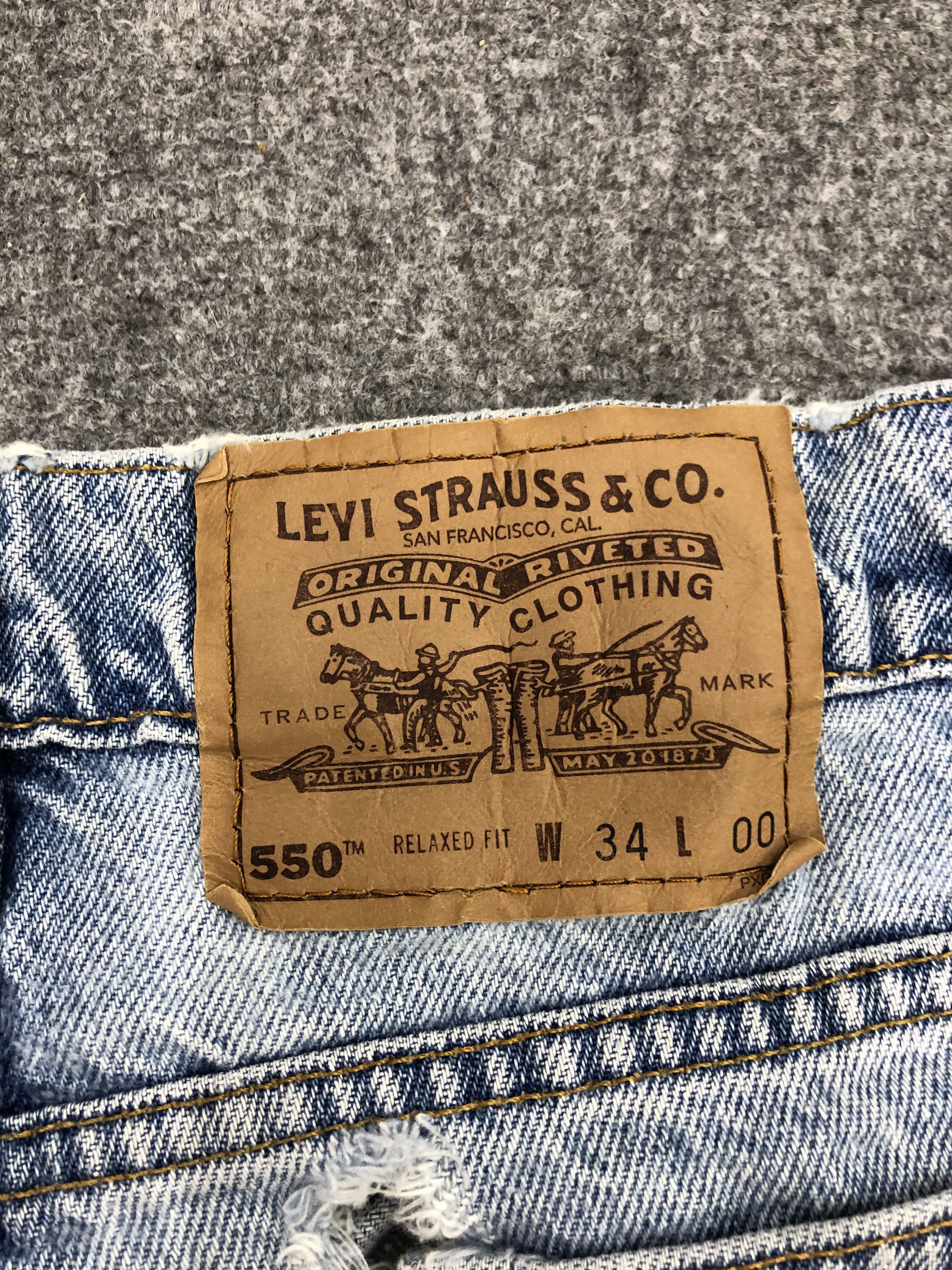 Levi's Vintage Levis 550 Denim DP1169 Size US 34 / EU 50 - 3 Thumbnail