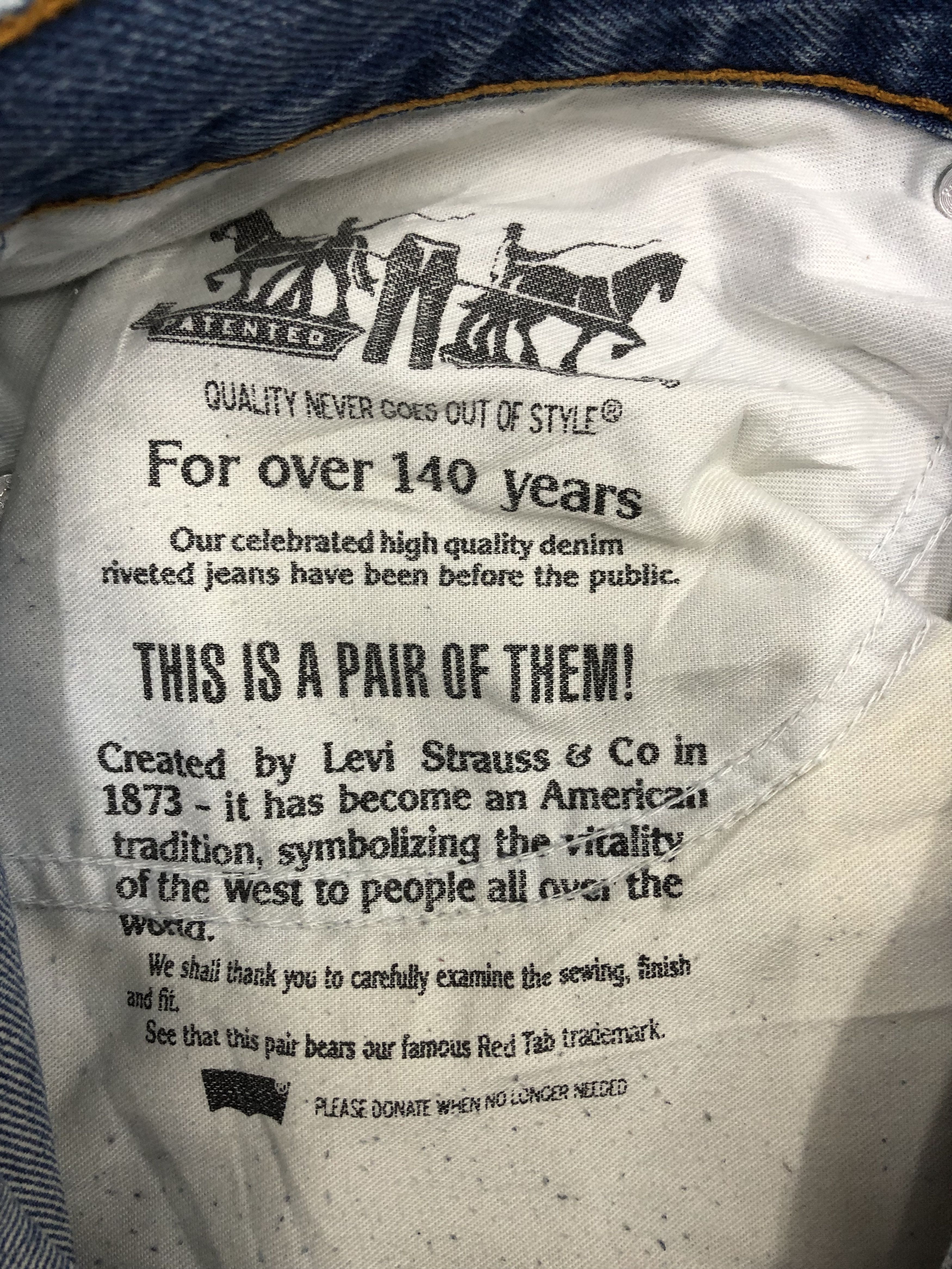 Levi's × Vintage Vintage Levis 504 Denim DP1178 Size US 34 / EU 50 - 12 Thumbnail
