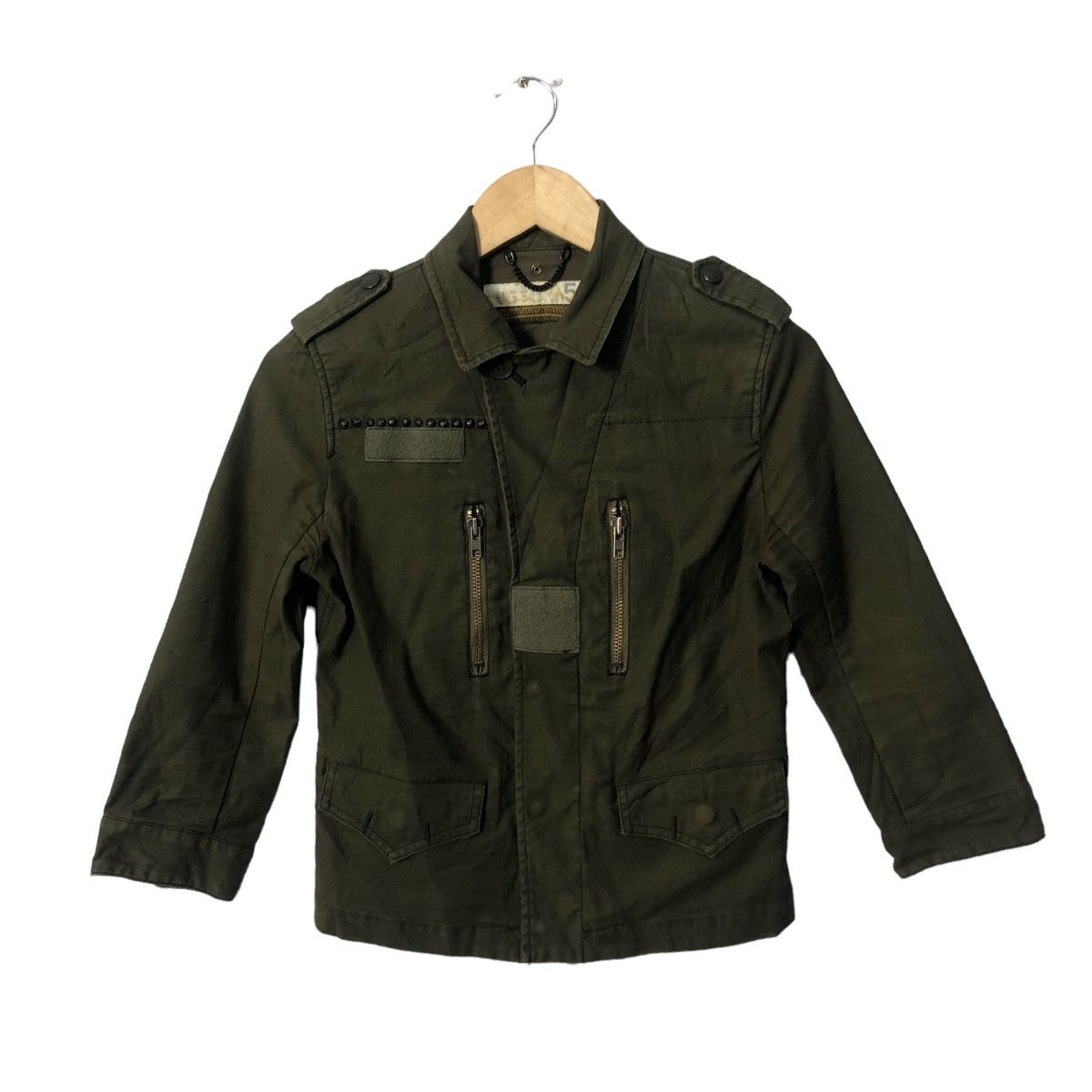 image of Department 5 Vintage 5 Zipper Ups Multipocket Jacket in Green, Women's (Size XS)