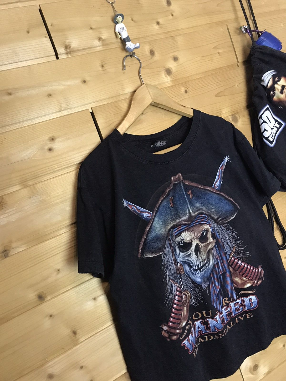 Vintage Vintage Pirate skull t-shirt Size US L / EU 52-54 / 3 - 2 Thumbnail