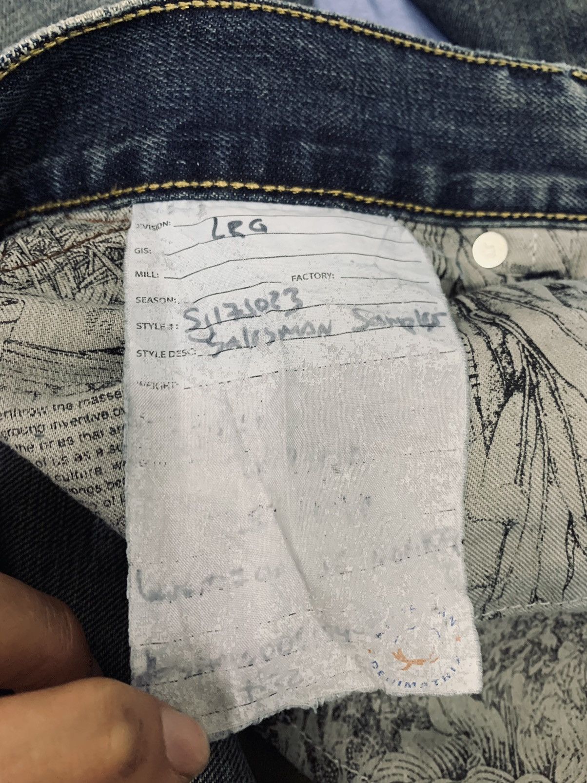 LRG Rare SAMPLE LRG Distressed Denim Size US 33 - 7 Thumbnail