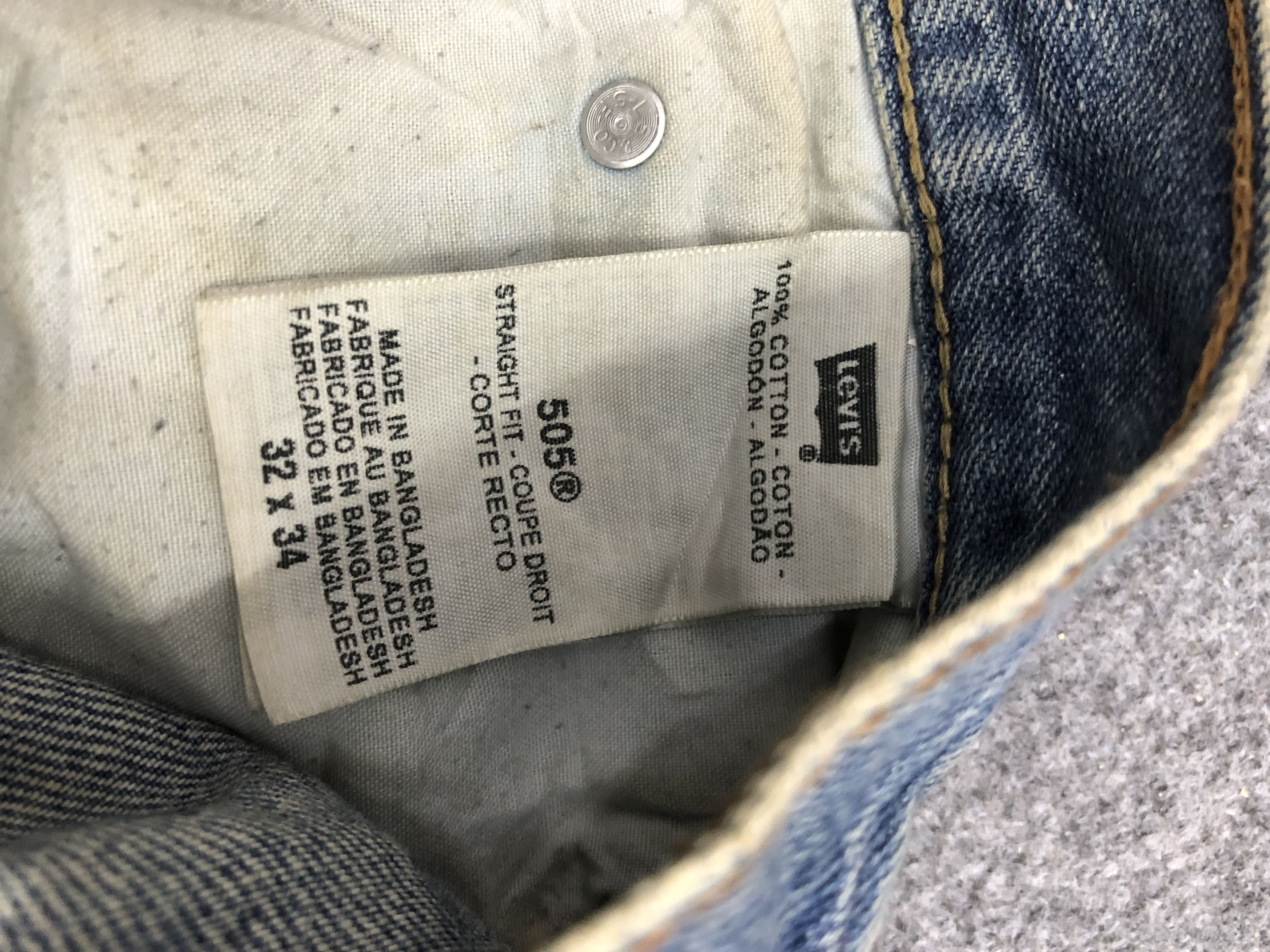Levi's × Vintage Vintage Levis 505 Sun Faded Denim DP1294 Size US 34 / EU 50 - 6 Thumbnail