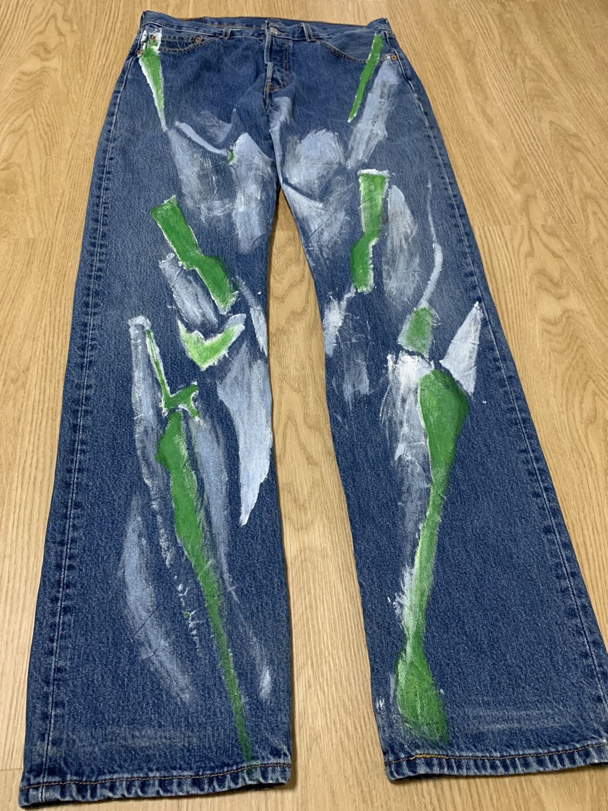 Levi's Levis 501 Custom Abstract Evangelion Size US 34 / EU 50 - 2 Thumbnail