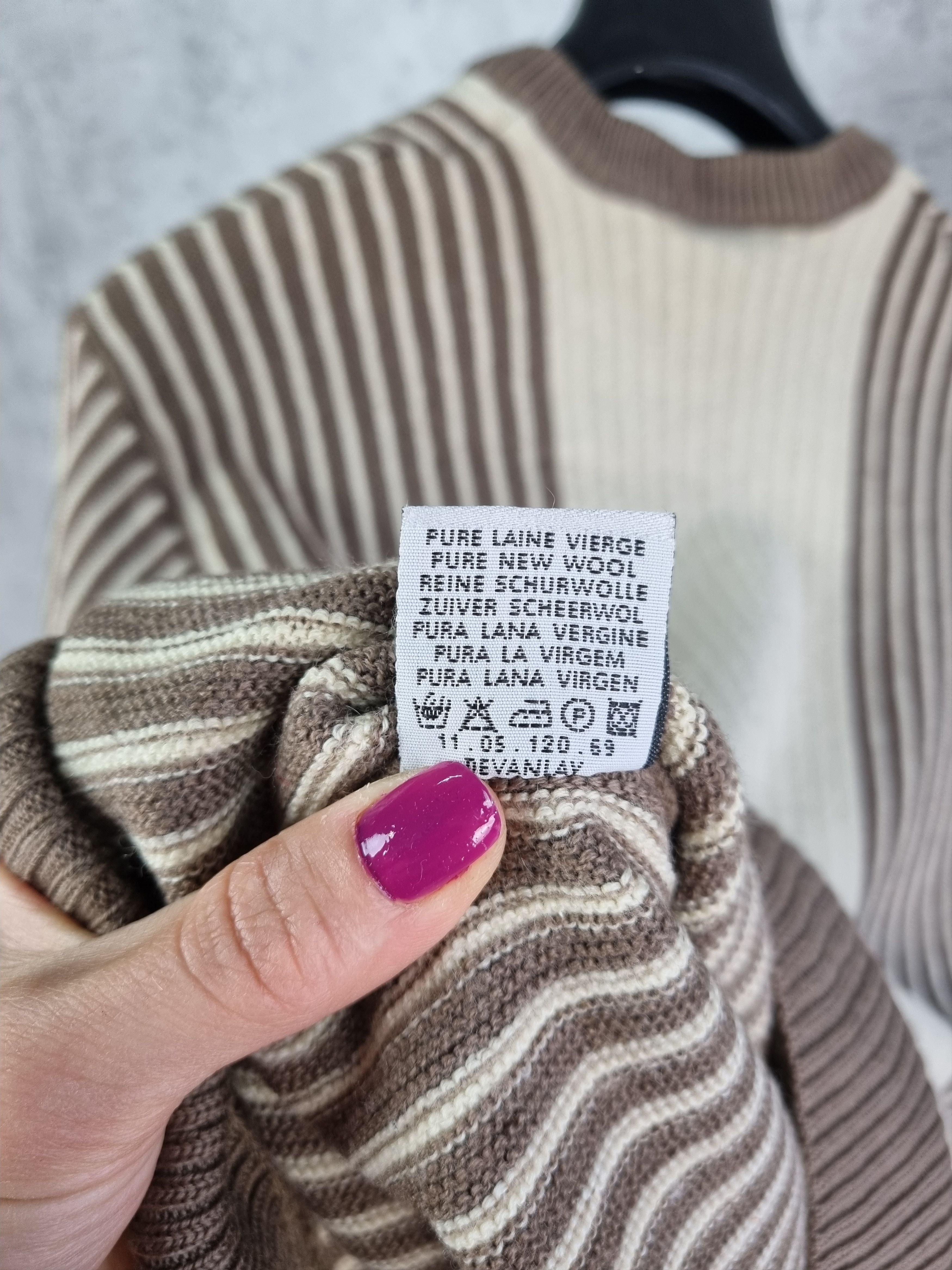 Lacoste × Vintage 90s LACOSTE Wool Knitted Stripes Sweater TYLER Style Size US S / EU 44-46 / 1 - 7 Thumbnail