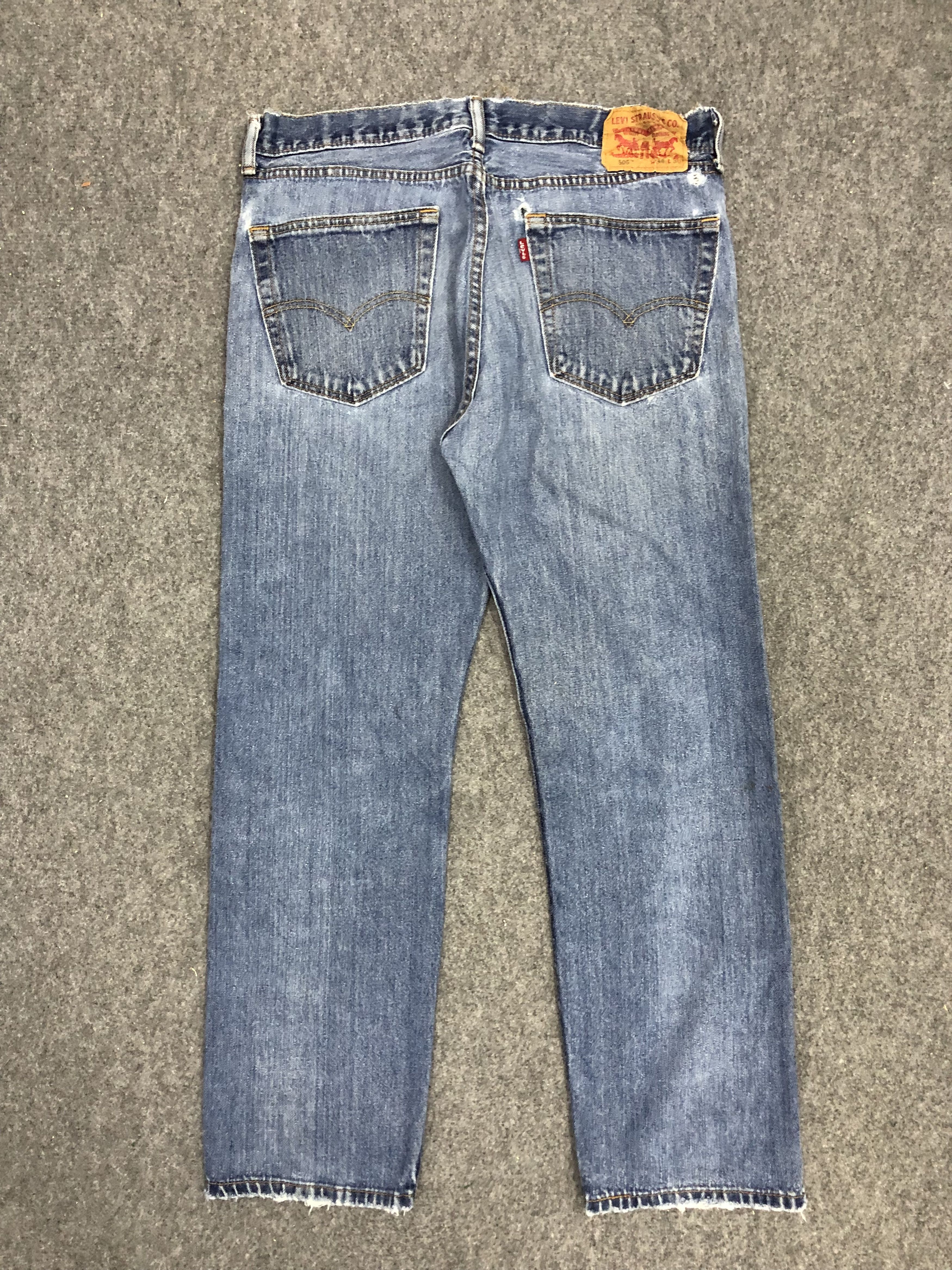 Levi's × Vintage Vintage Levis 505 Earth Tone Denim DP1126 Size US 34 / EU 50 - 3 Thumbnail