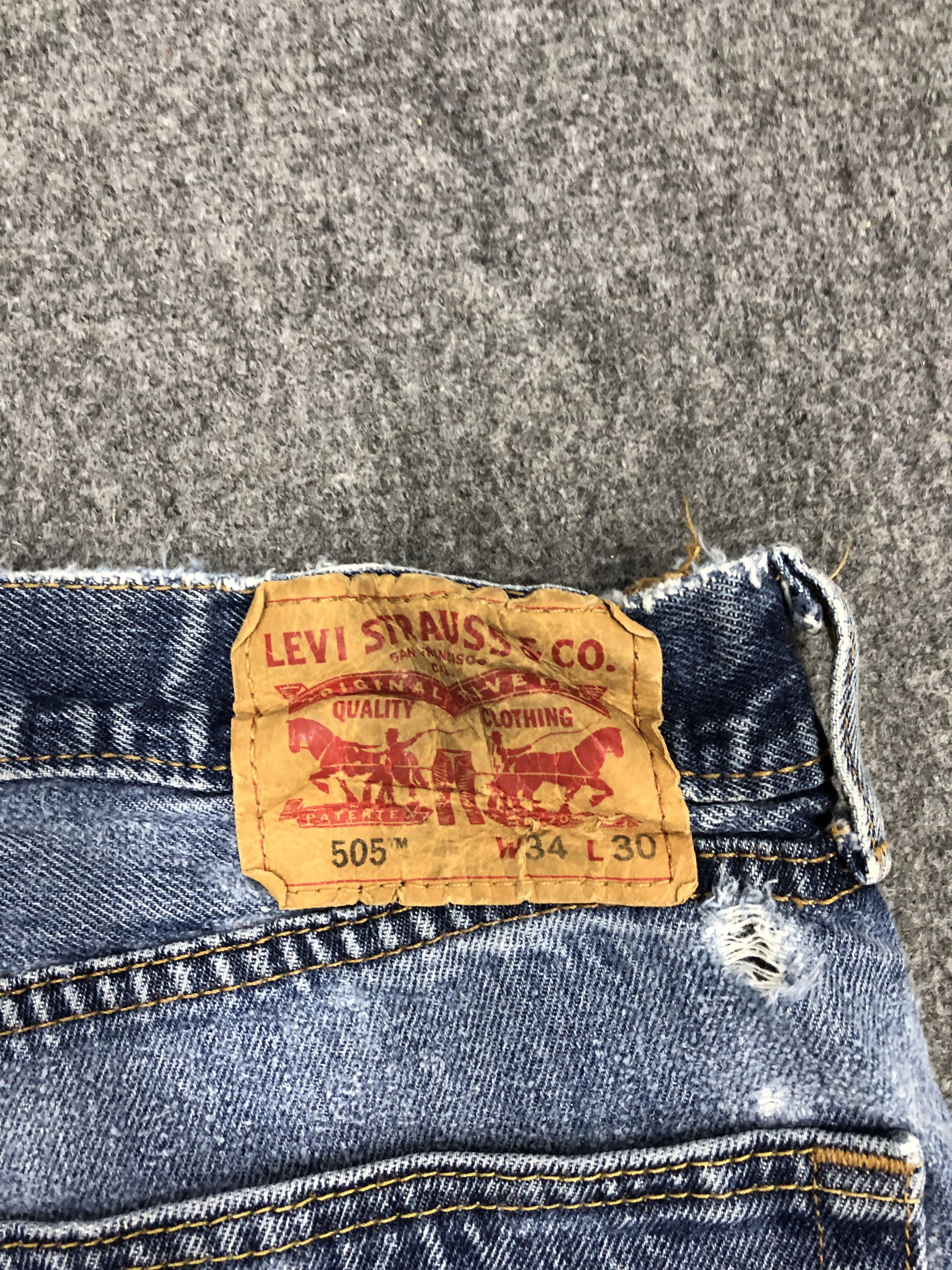 Levi's × Vintage Vintage Levis 505 Earth Tone Denim DP1126 Size US 34 / EU 50 - 5 Thumbnail