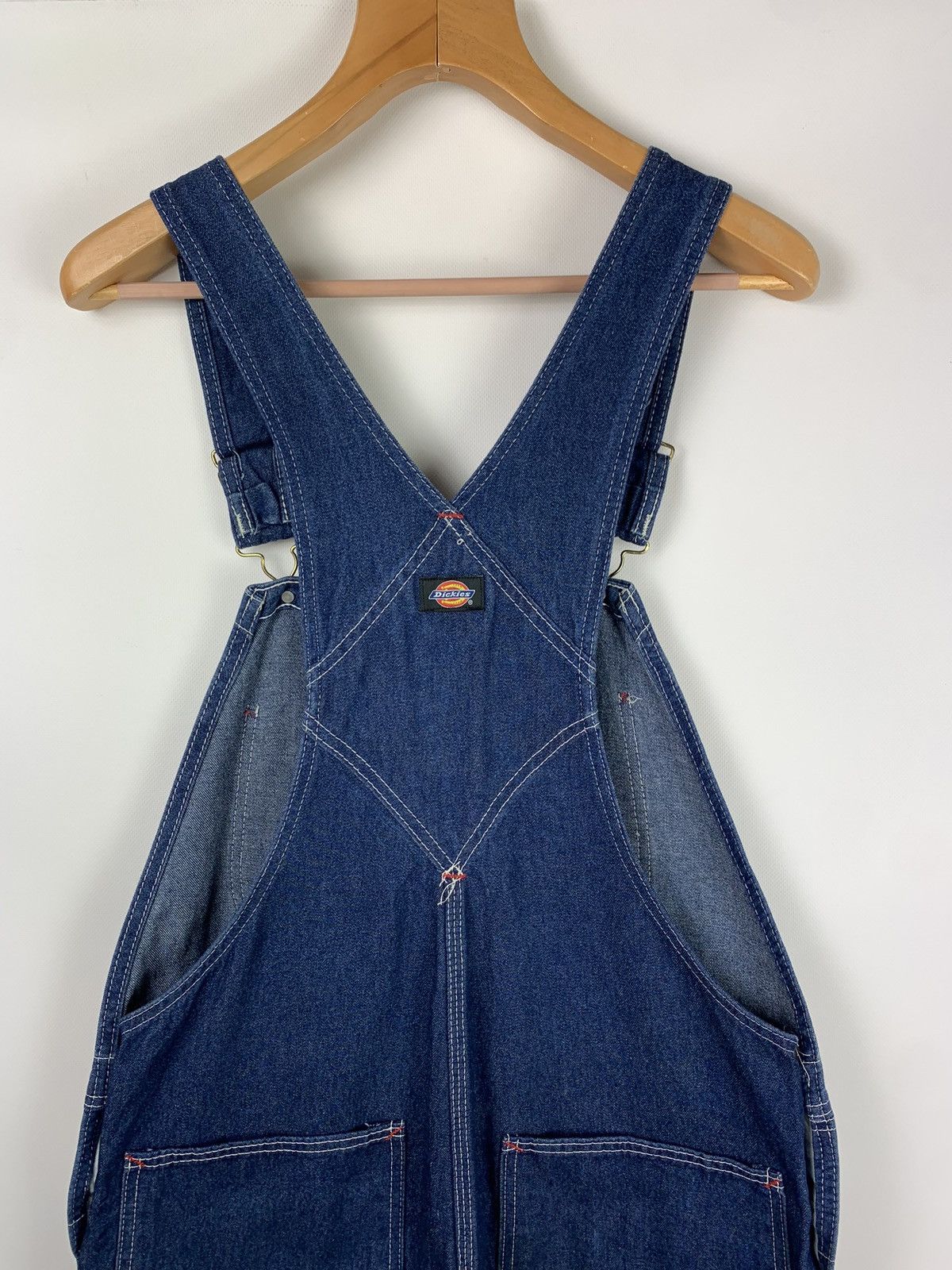 Dickies × Vintage Dickies vintage workwear denim bib overall size 34 x 32 blue Size US 34 / EU 50 - 11 Thumbnail