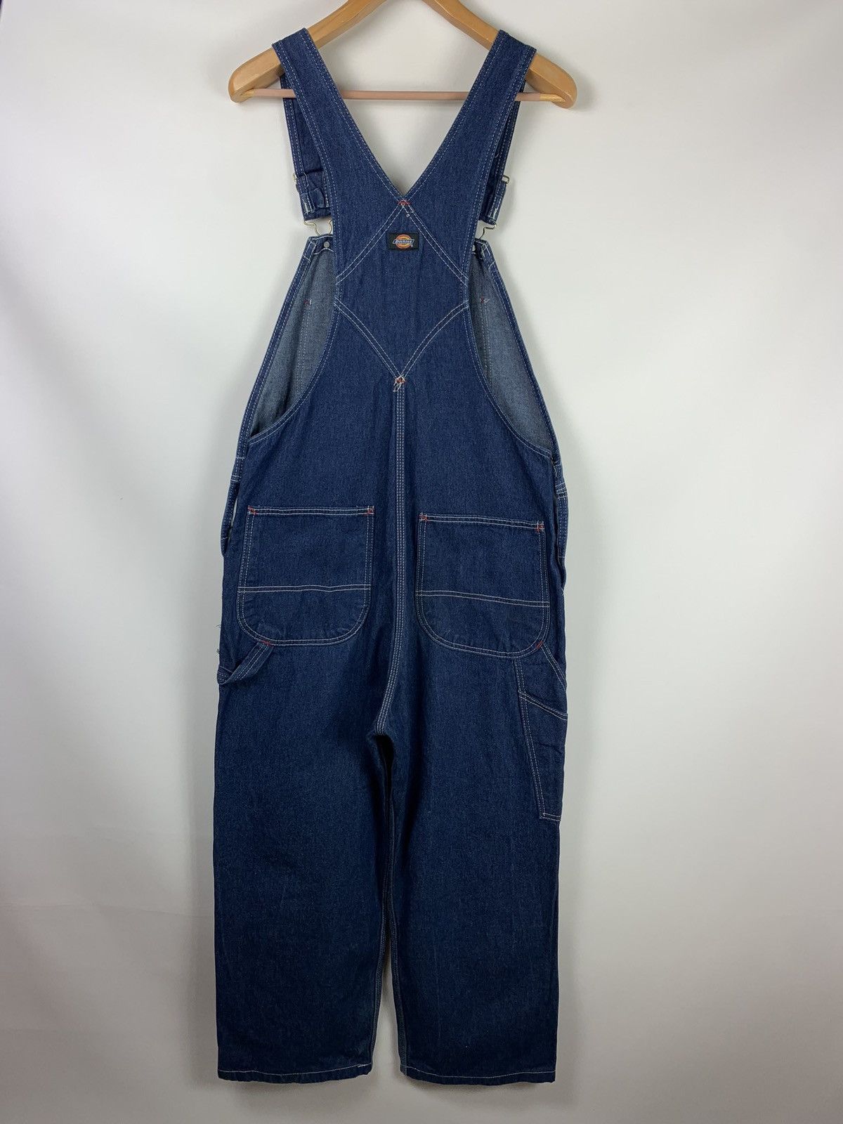 Dickies × Vintage Dickies vintage workwear denim bib overall size 34 x 32 blue Size US 34 / EU 50 - 10 Thumbnail