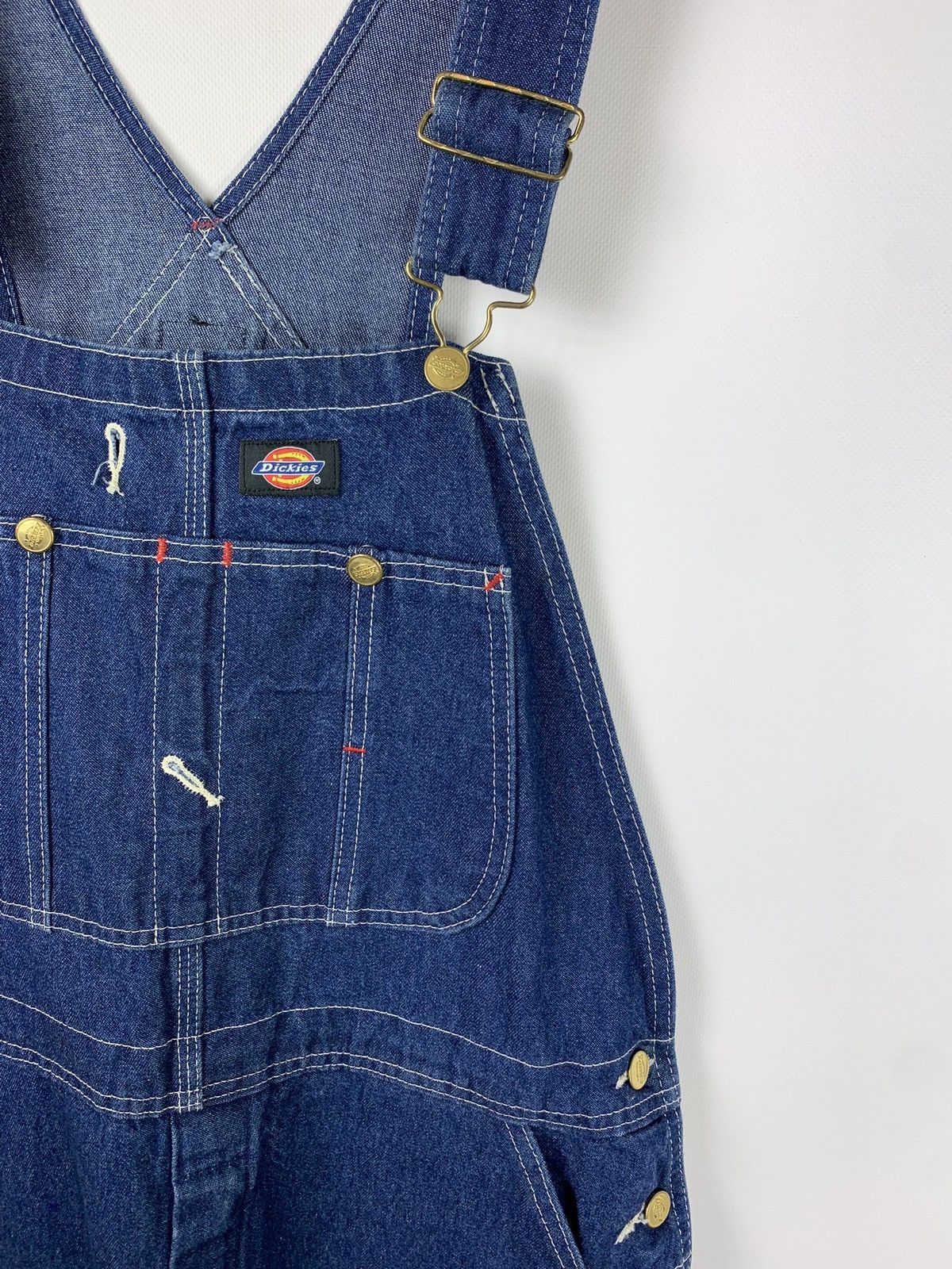Dickies × Vintage Dickies vintage workwear denim bib overall size 34 x 32 blue Size US 34 / EU 50 - 4 Thumbnail