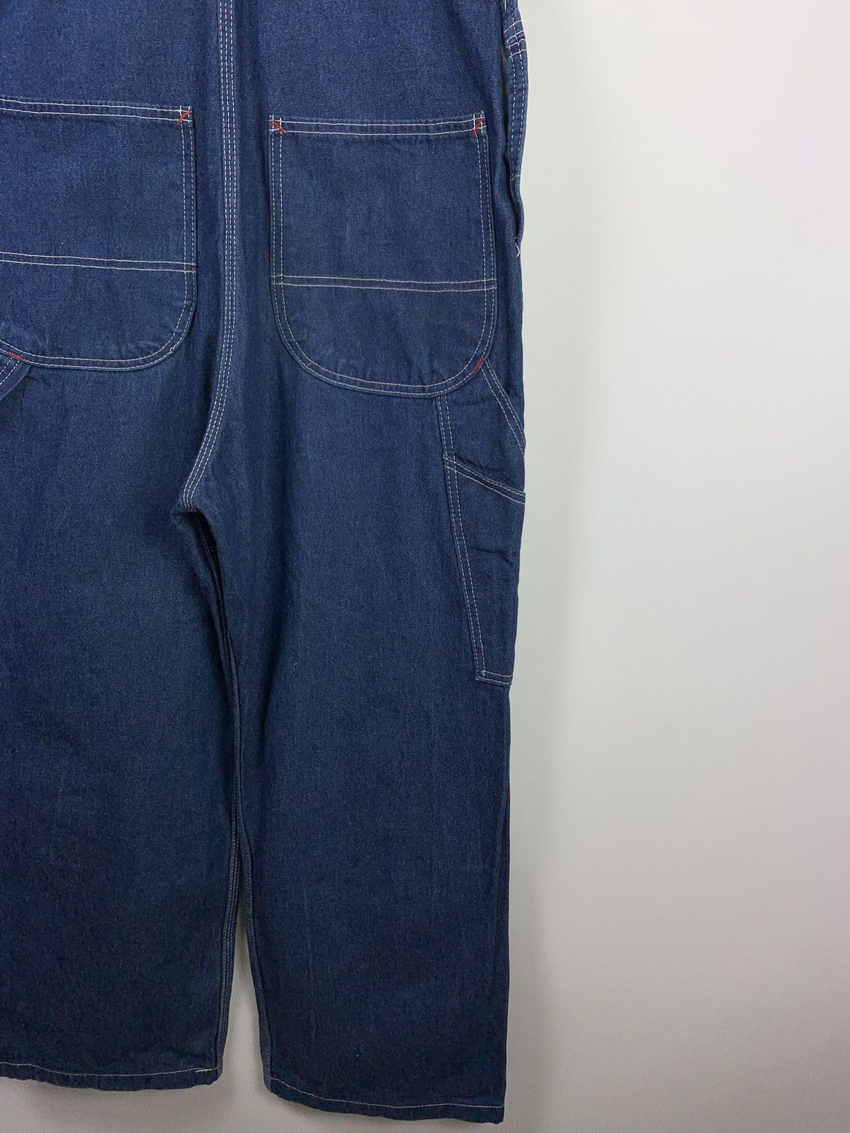 Dickies × Vintage Dickies vintage workwear denim bib overall size 34 x 32 blue Size US 34 / EU 50 - 12 Thumbnail