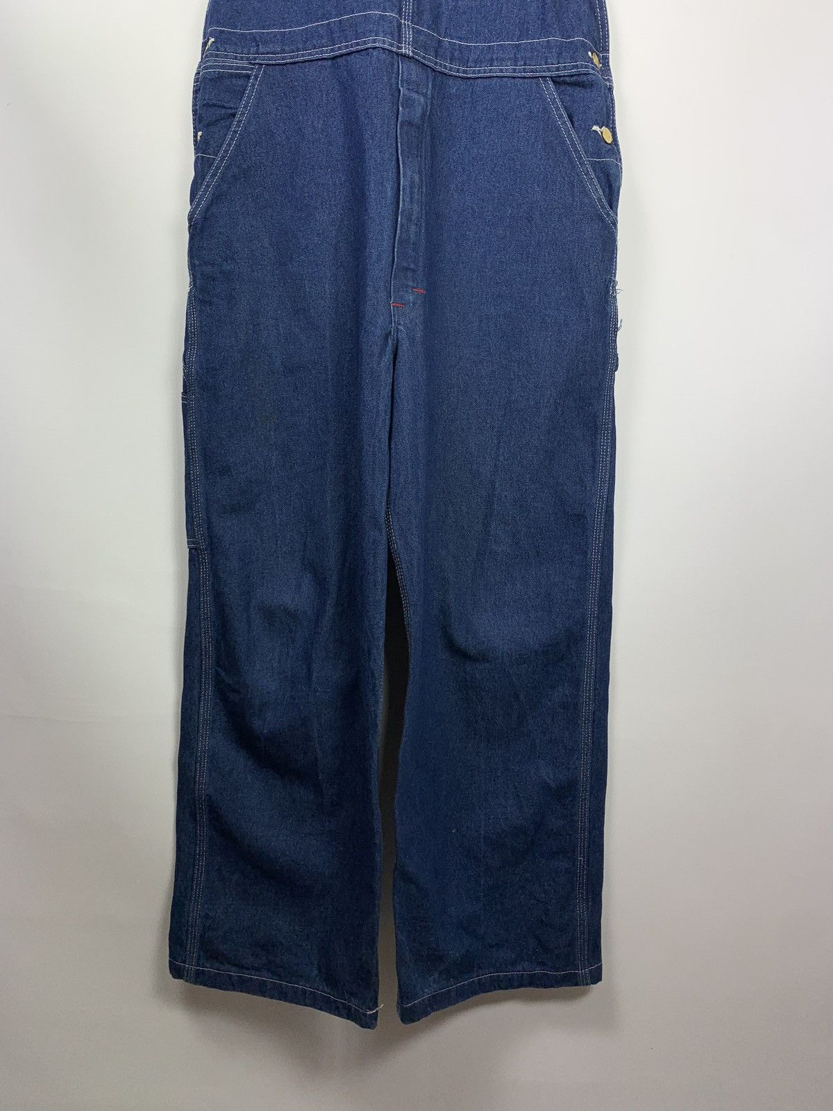 Dickies × Vintage Dickies vintage workwear denim bib overall size 34 x 32 blue Size US 34 / EU 50 - 3 Thumbnail