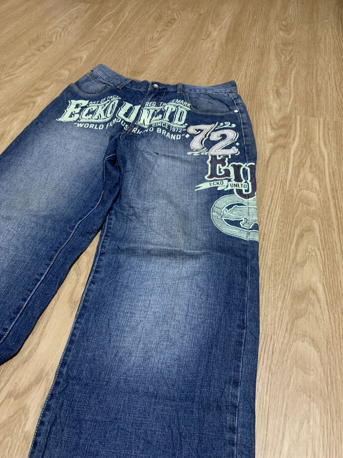Ecko Unltd. Ecko Baggy Fit Big Logo Printed Size US 33 - 20 Thumbnail