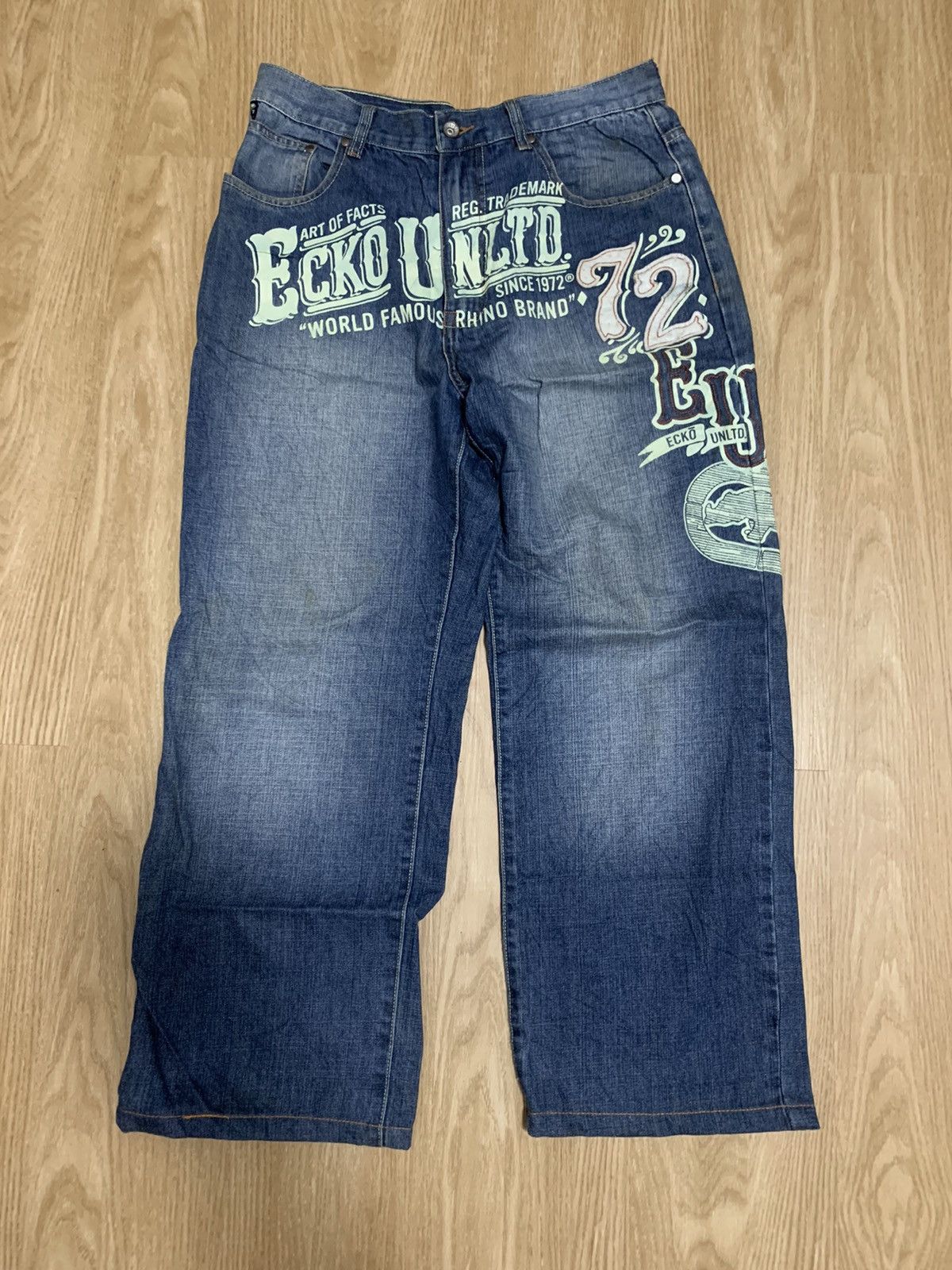 Ecko Unltd. Ecko Baggy Fit Big Logo Printed Size US 33 - 18 Thumbnail