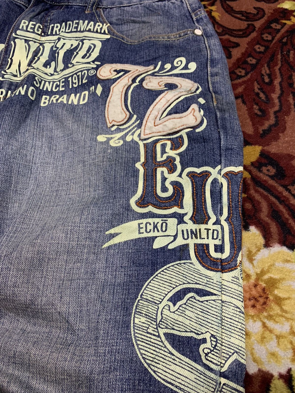 Ecko Unltd. Ecko Baggy Fit Big Logo Printed Size US 33 - 4 Thumbnail