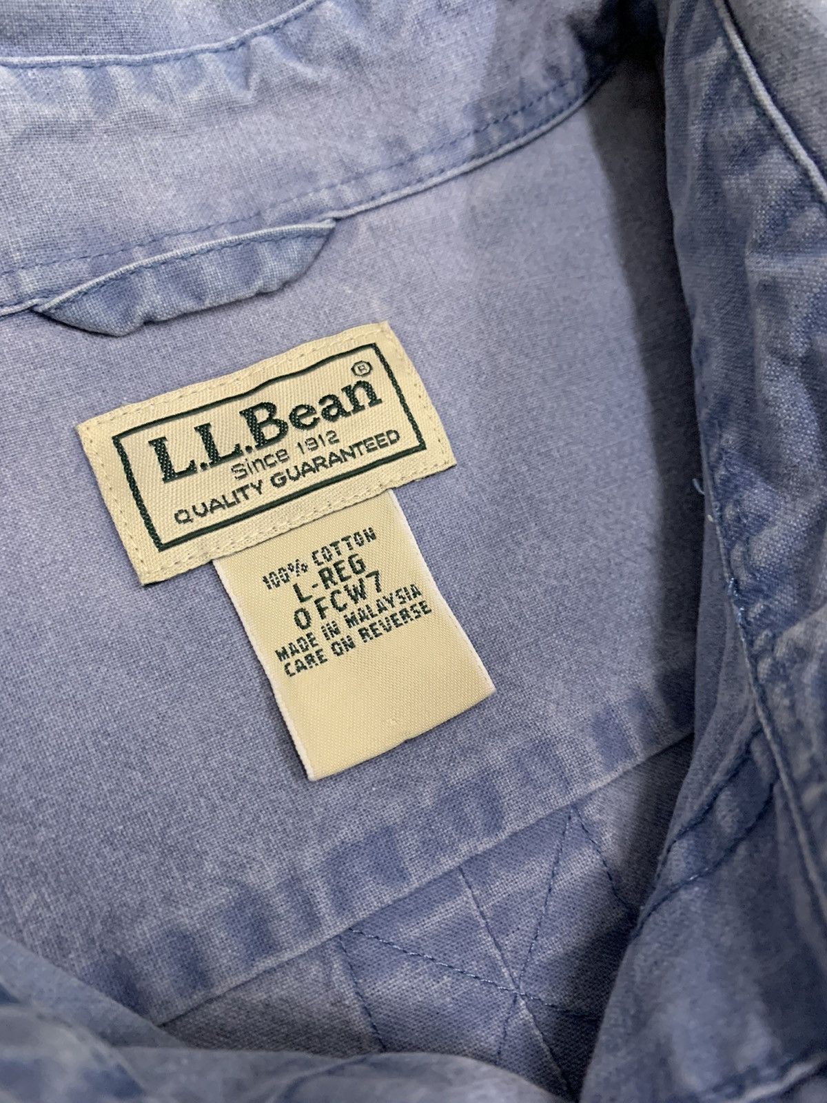 L.L. Bean LL Bean Distressed Faded Denim Long Sleeve Size US XL / EU 56 / 4 - 3 Thumbnail