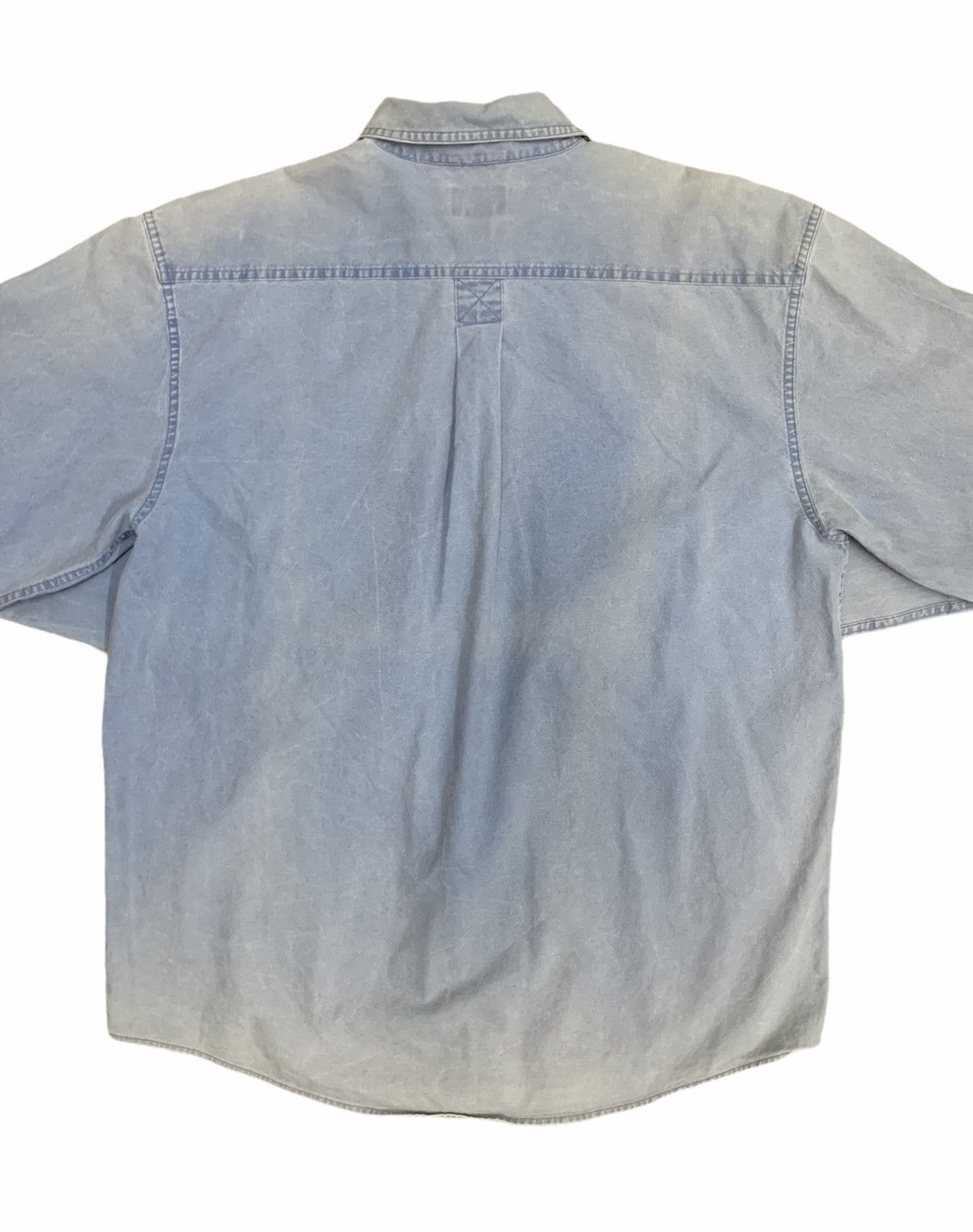 L.L. Bean LL Bean Distressed Faded Denim Long Sleeve Size US XL / EU 56 / 4 - 2 Thumbnail