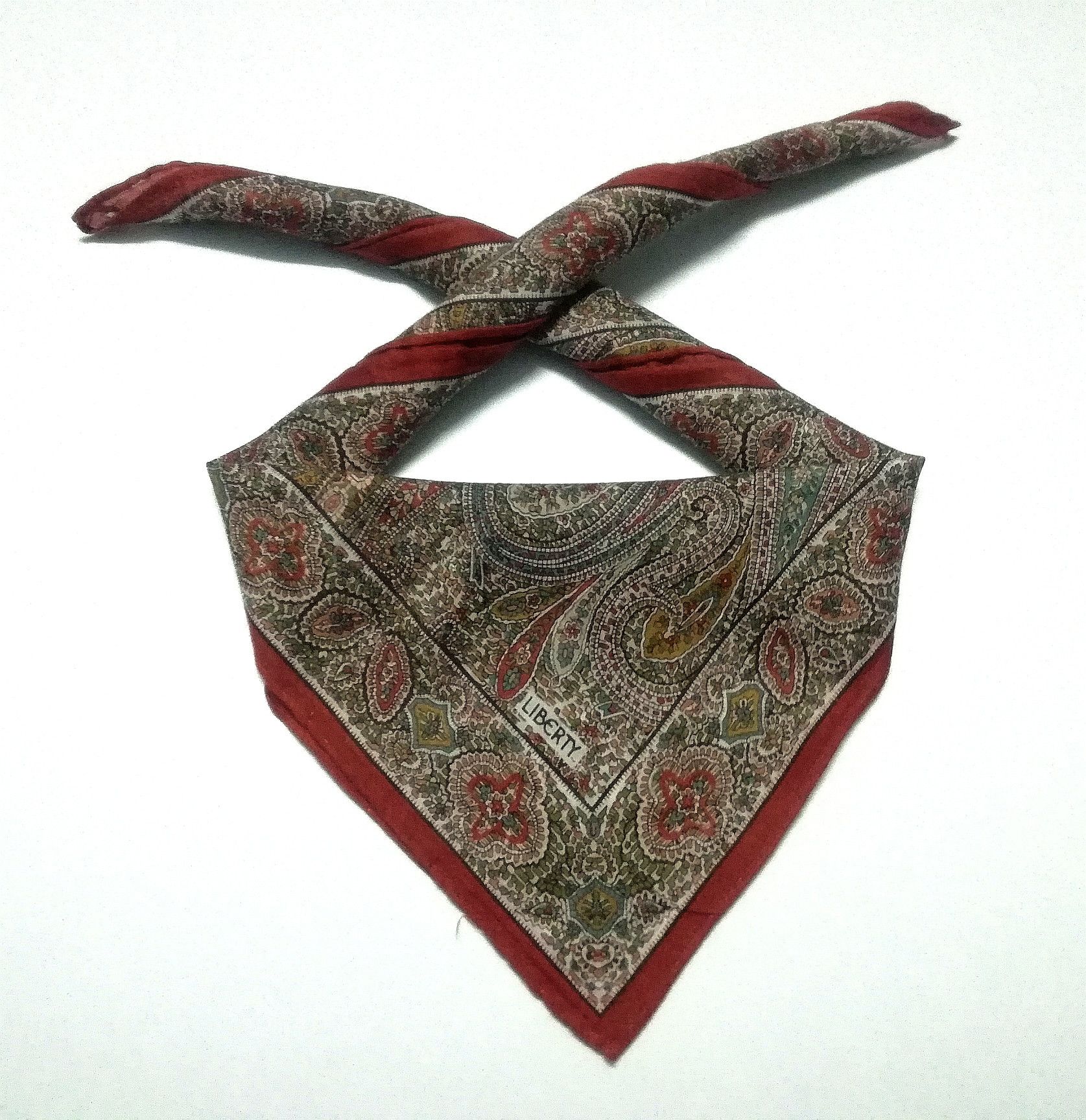 Liberty 🔥Free Shipping🔥Vintage Paisley Liberty Handkerchief Size ONE SIZE - 1 Thumbnail