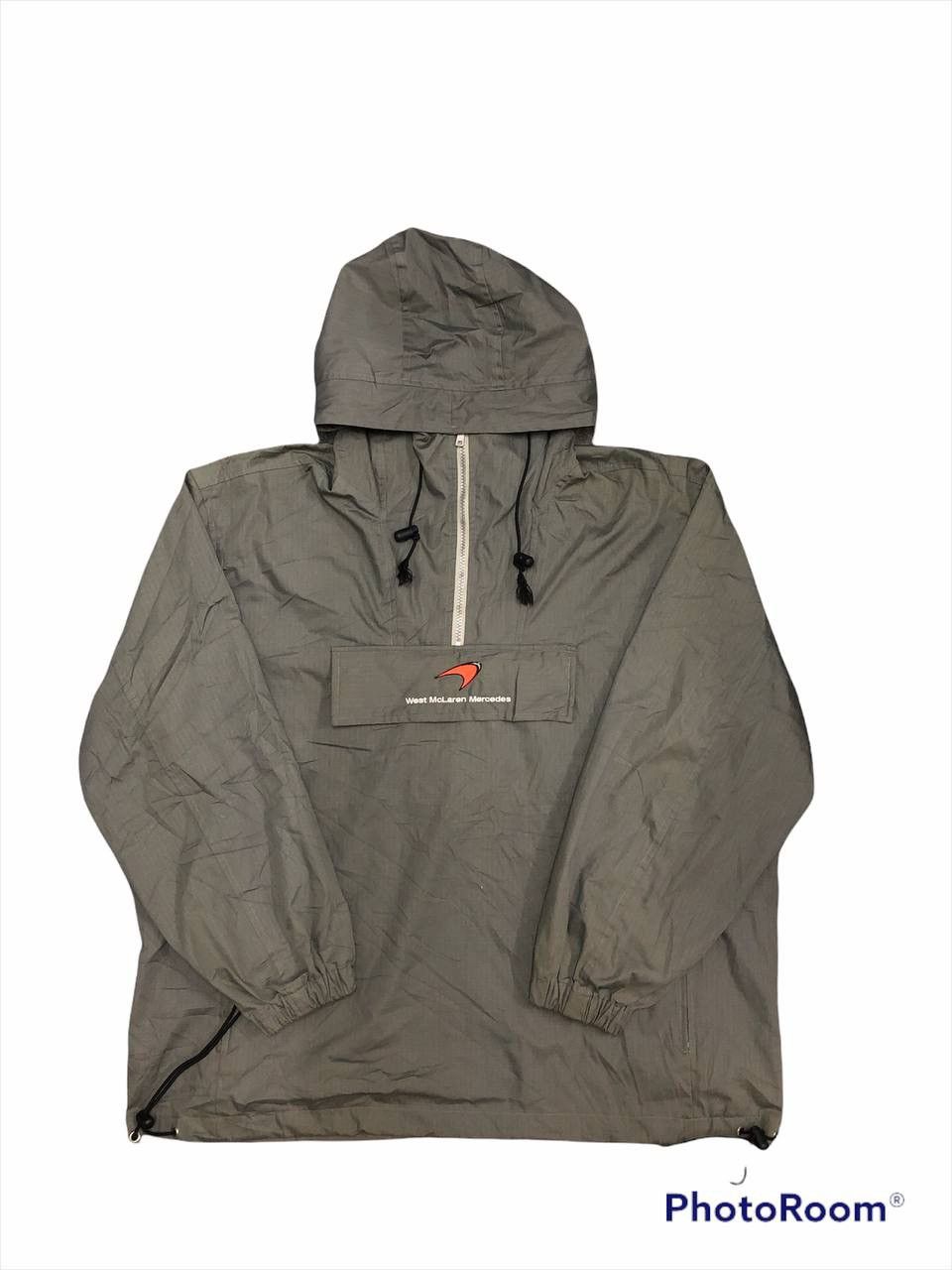 image of Mercedes Benz x Racing West Mclaren Mercedes Anorak Jacket in Grey, Men's (Size 2XL)