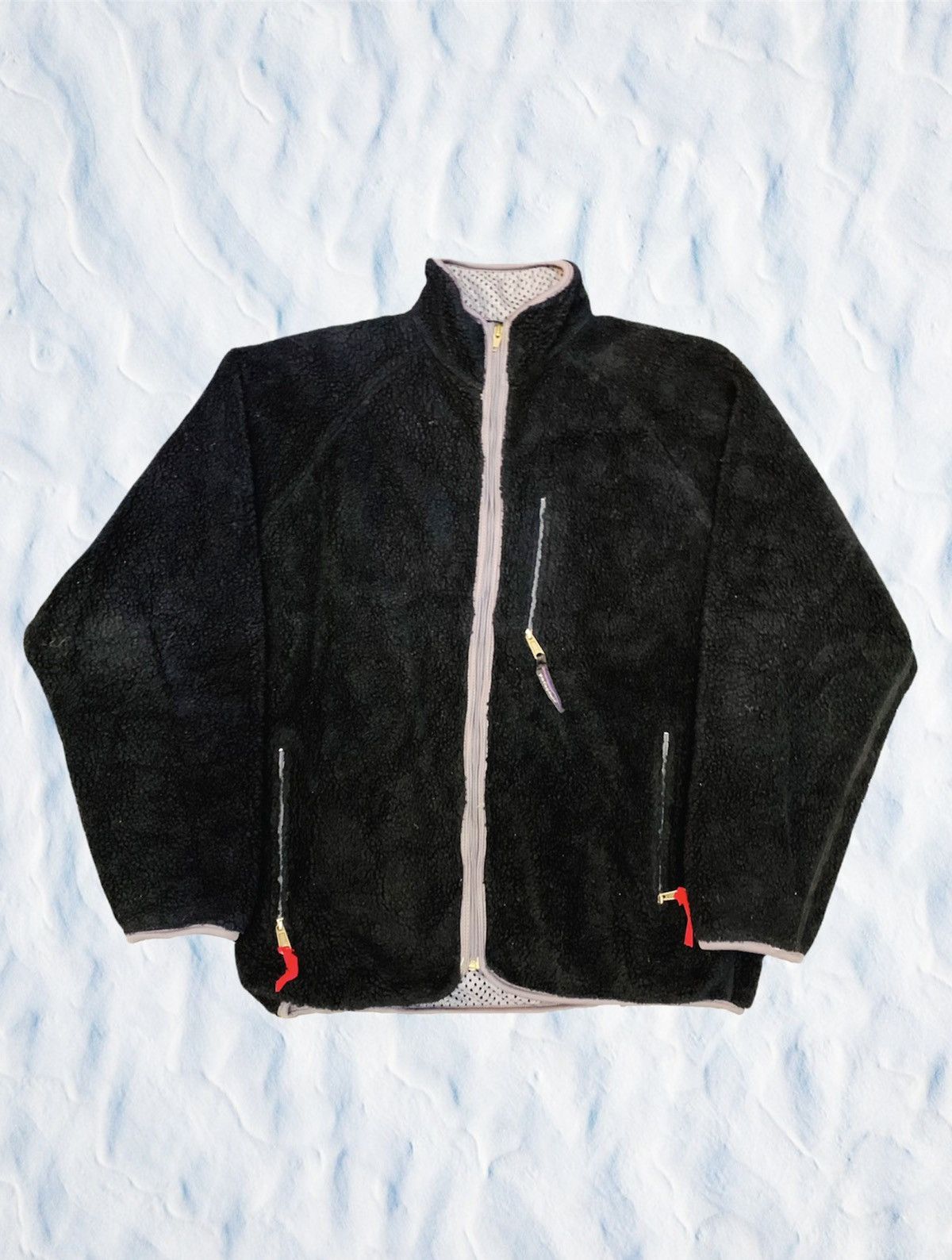 image of Made In USA x Patagonia Fleece Zipper Jacket in Black, Men's (Size Large)