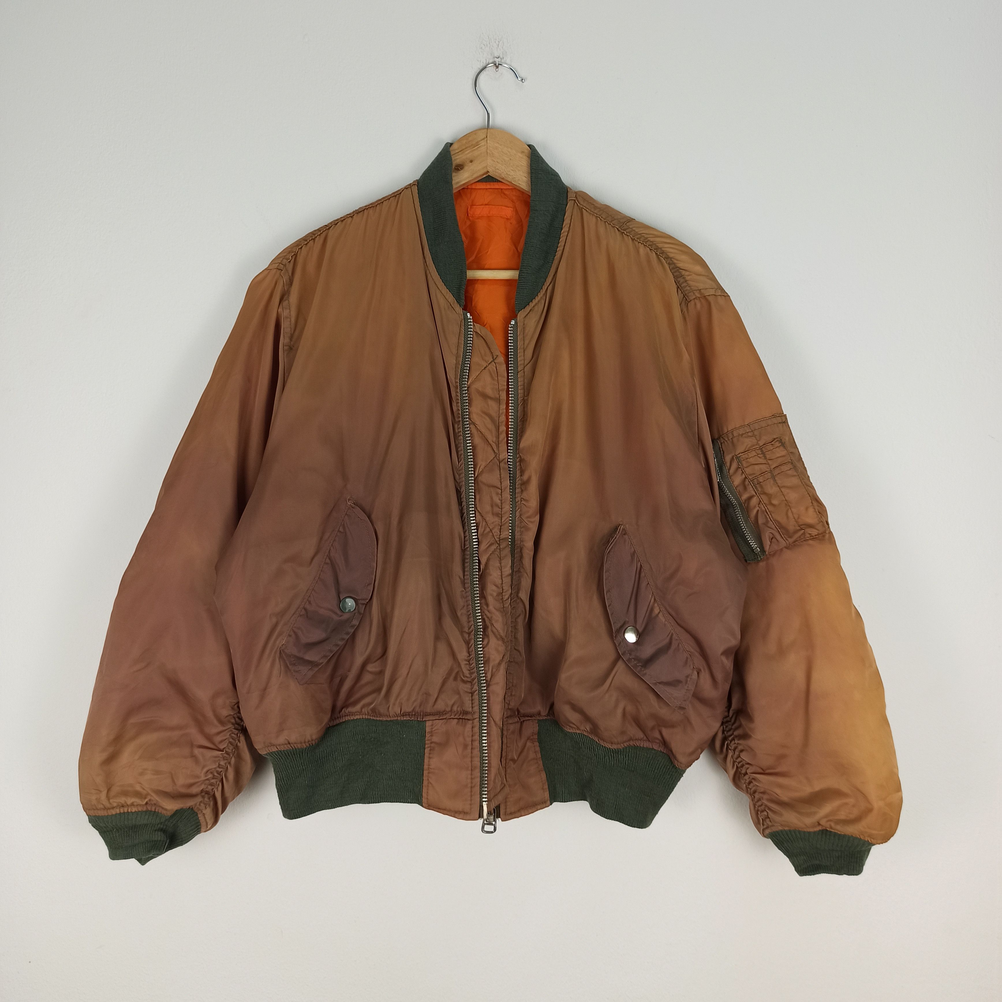 Other 🔥STEALS🔥 SUN FADED US Airforce TYPE MA-1 Bomber Jacket Size US M / EU 48-50 / 2 - 4 Thumbnail