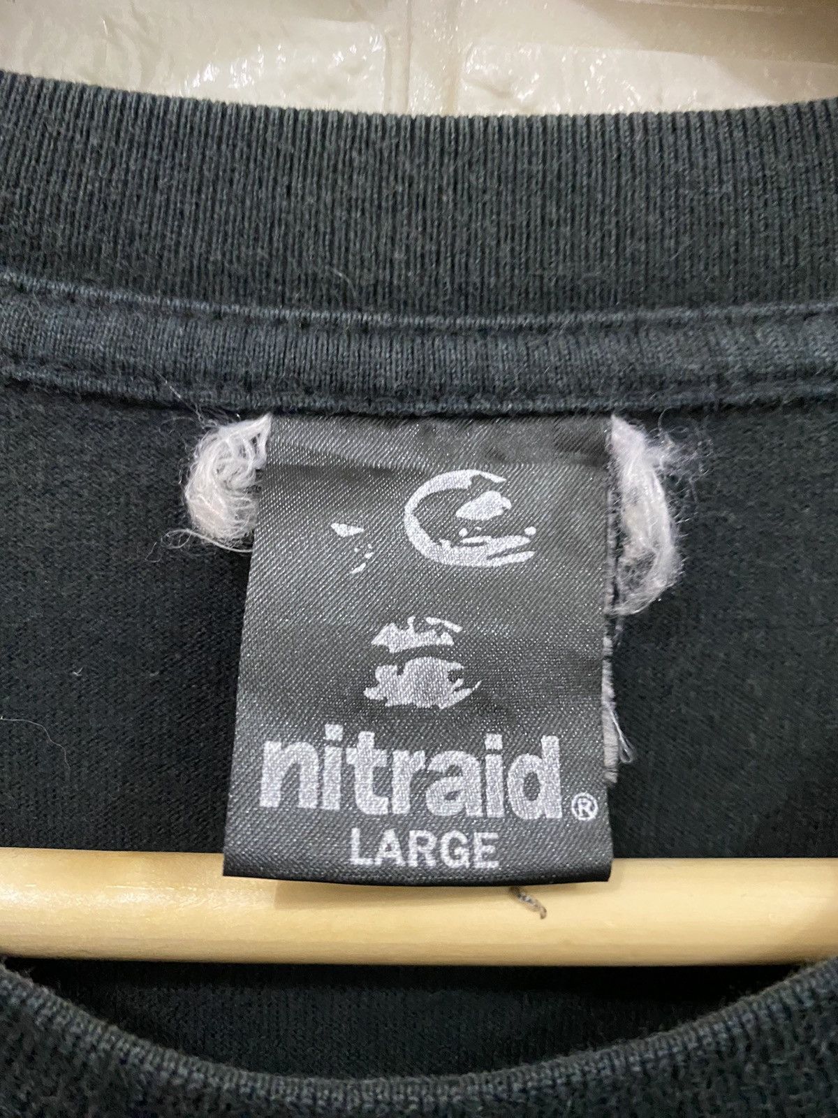 Nitraid × Vintage Vintage 90’s Nitraid Logo Black T-shirt Size US L / EU 52-54 / 3 - 5 Thumbnail