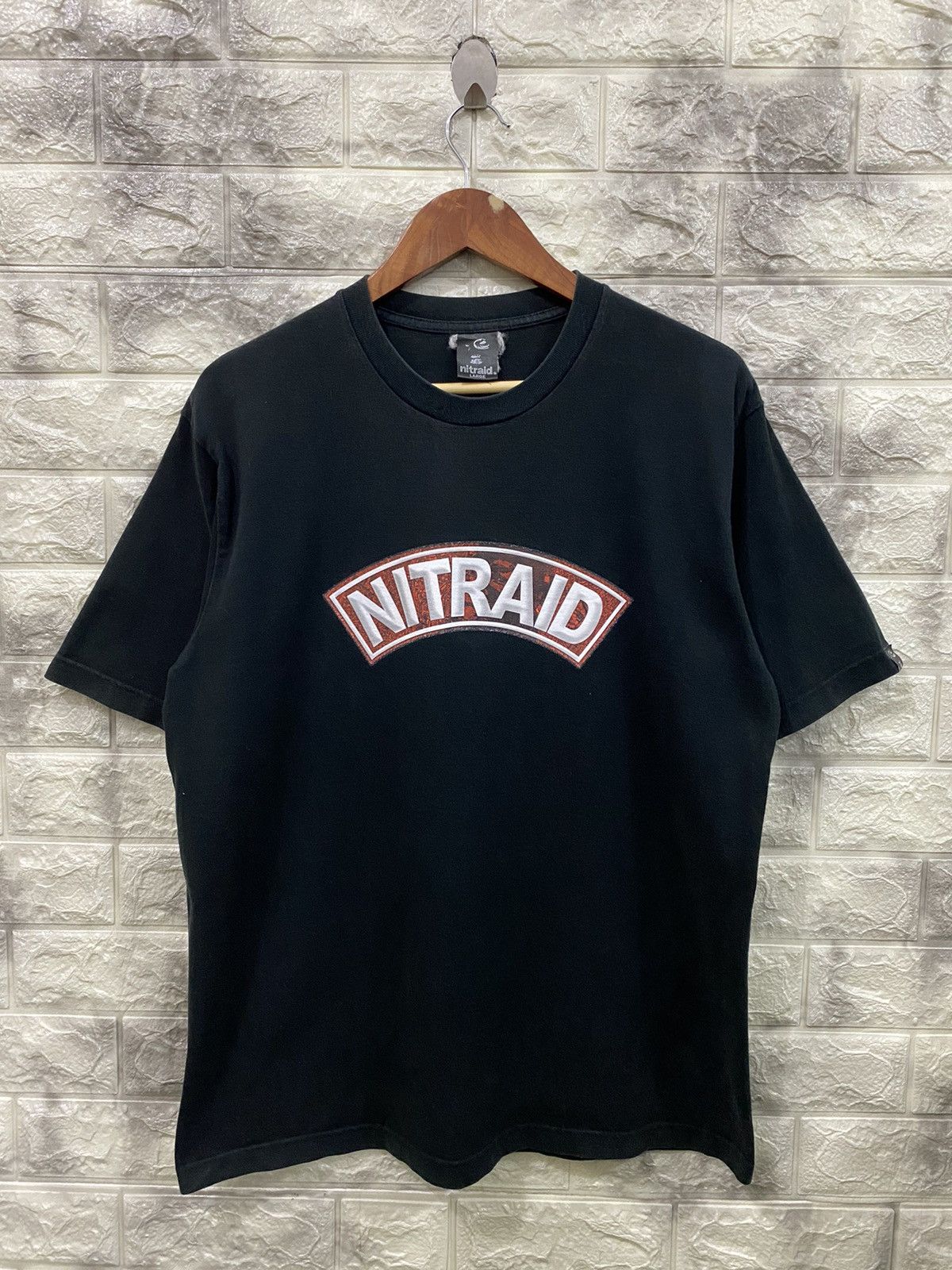 Vintage Vintage 90's Nitraid Logo Black T-shirt | Grailed