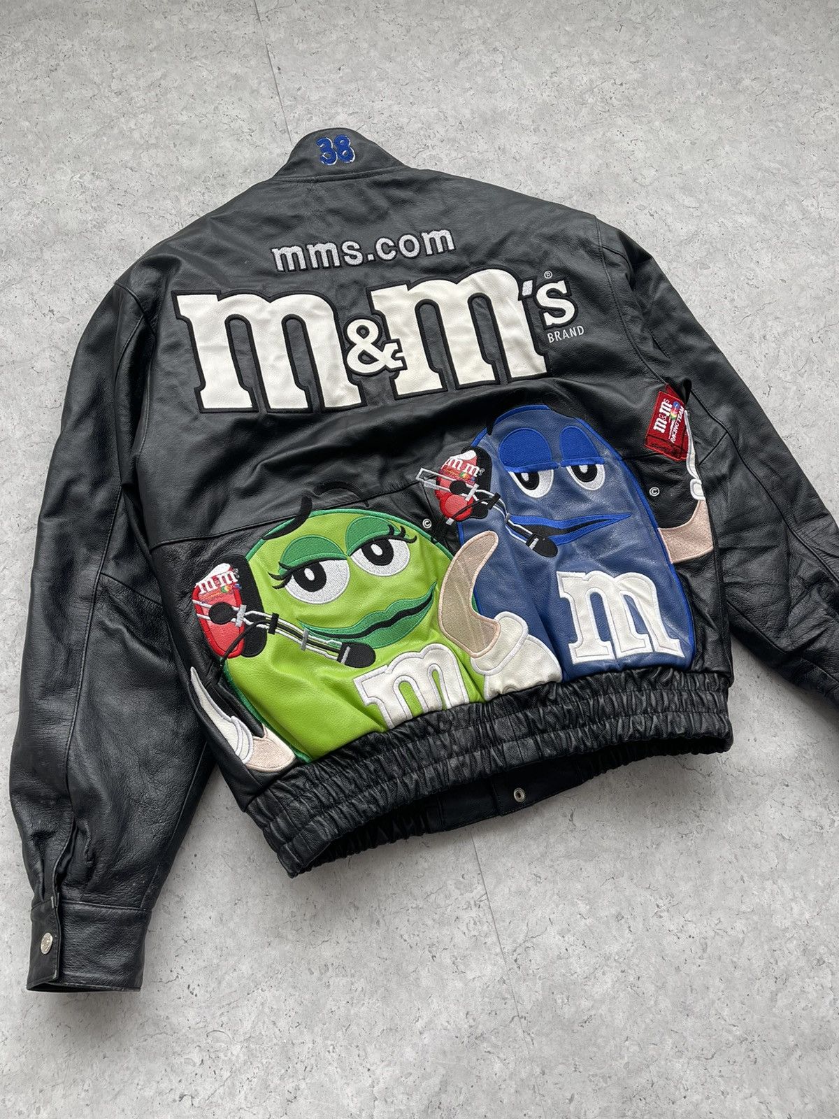Vintage M&M’s Leather Racing Jacket Vintage 1990s RARE Size US S / EU 44-46 / 1 - 7 Thumbnail