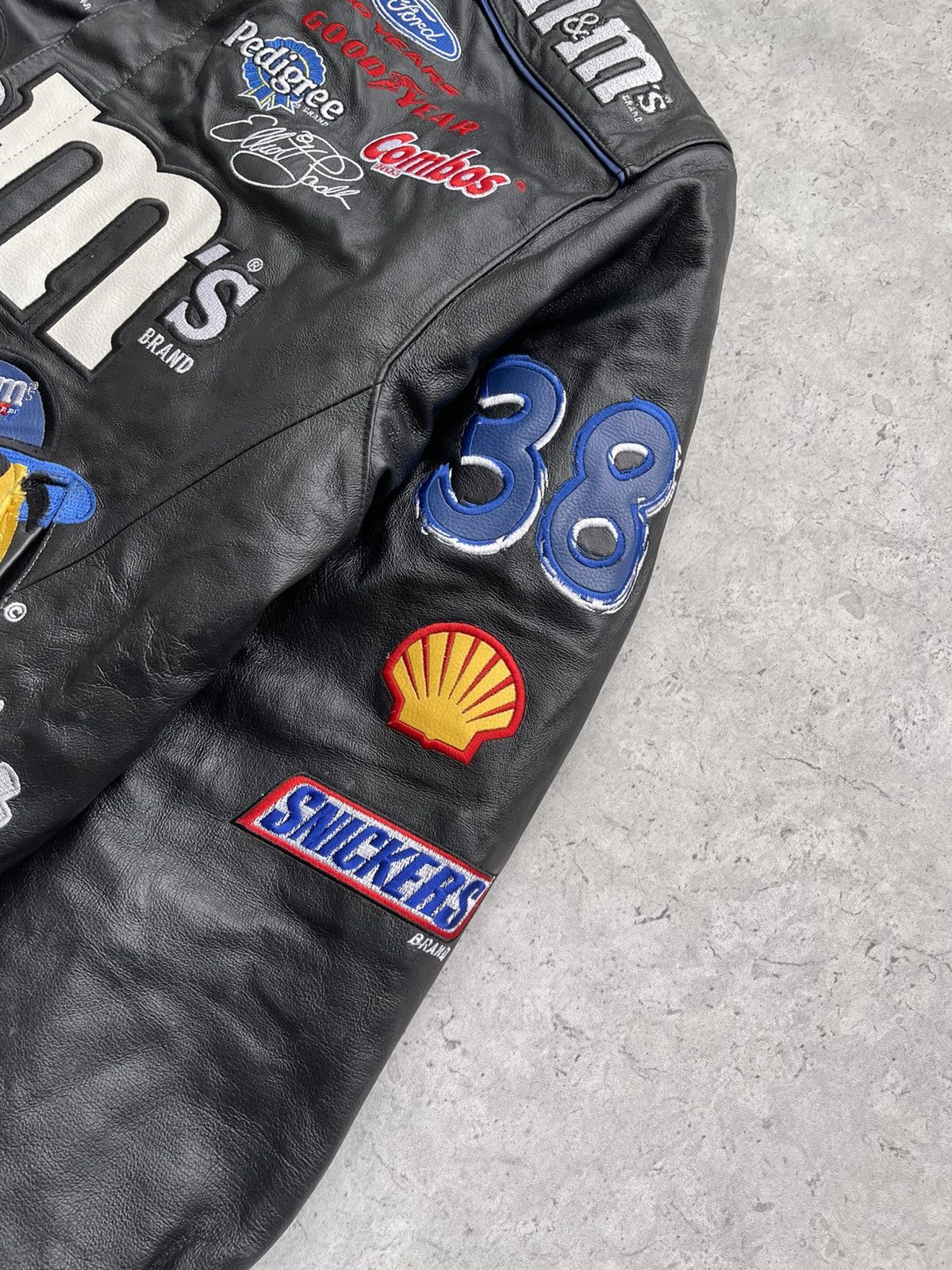 Vintage M&M’s Leather Racing Jacket Vintage 1990s RARE Size US S / EU 44-46 / 1 - 5 Thumbnail