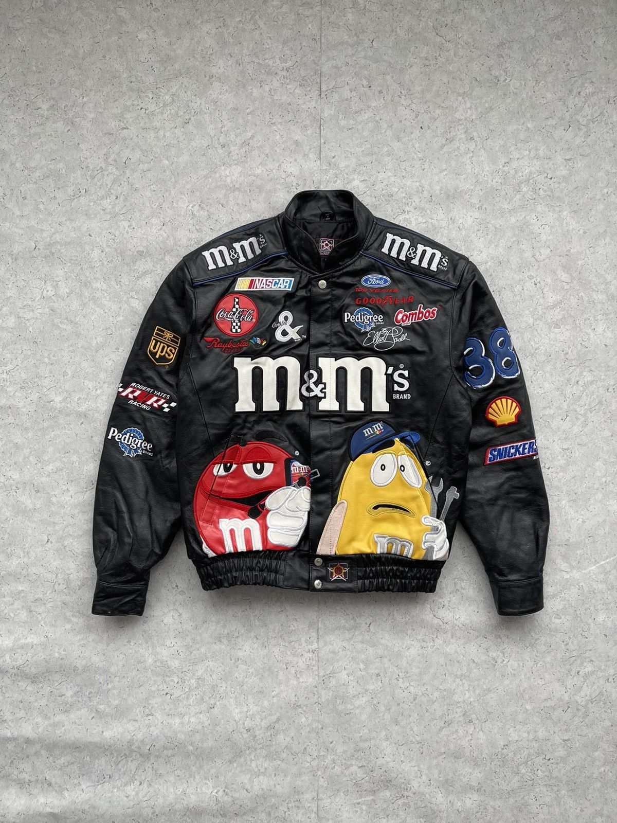 Vintage M&M’s Leather Racing Jacket Vintage 1990s RARE Size US S / EU 44-46 / 1 - 1 Thumbnail