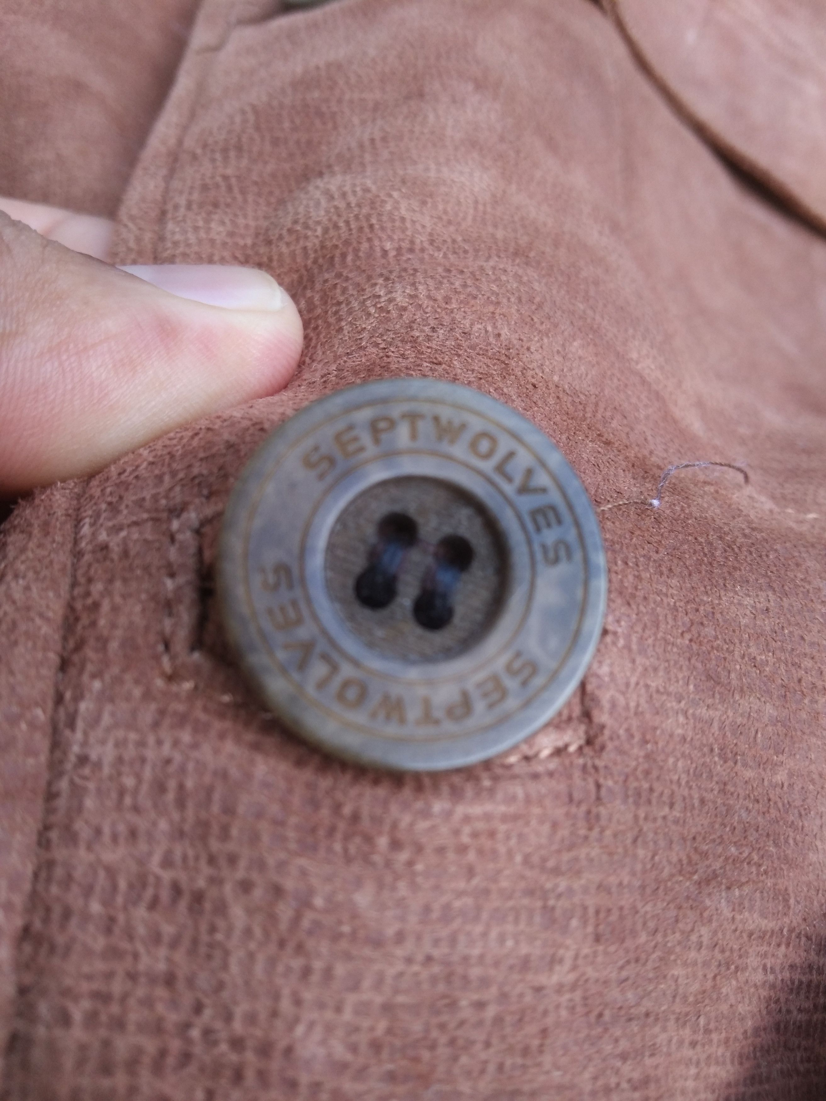 Japanese Brand SEPT. WOLVES BUTTON DOWN JACKET Size US L / EU 52-54 / 3 - 6 Thumbnail