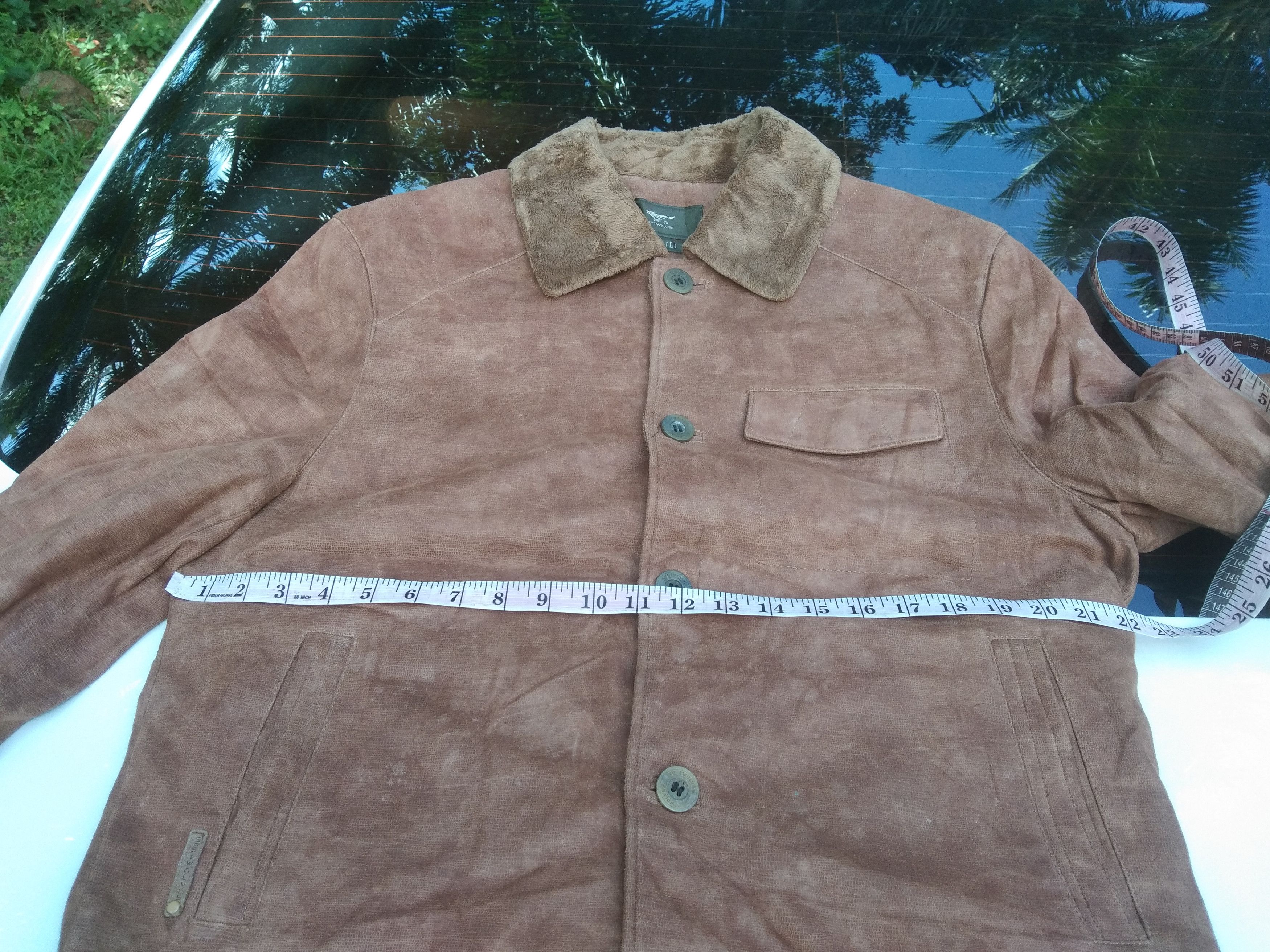 Japanese Brand SEPT. WOLVES BUTTON DOWN JACKET Size US L / EU 52-54 / 3 - 5 Thumbnail