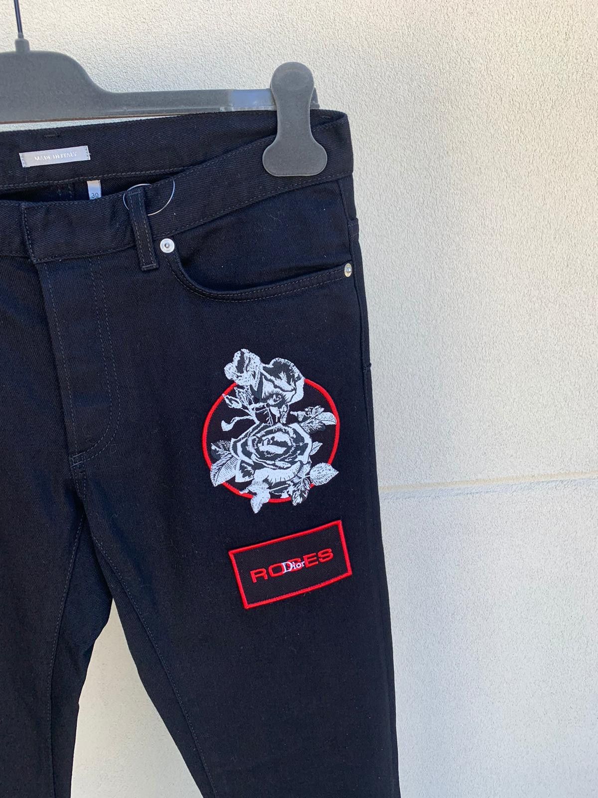 Dior Rose Embroidered 17.5 SL Denim Size US 31 - 5 Thumbnail
