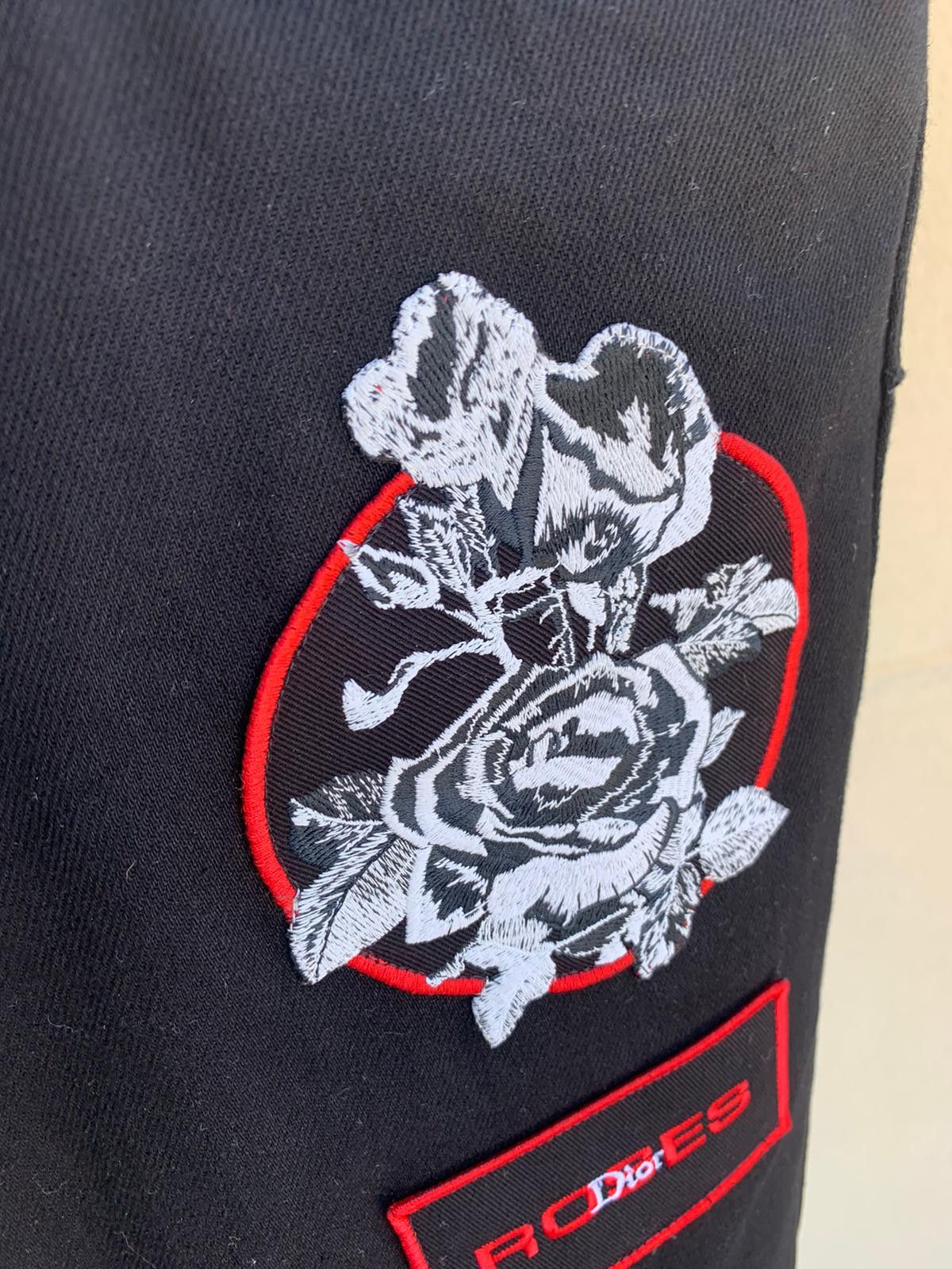 Dior Rose Embroidered 17.5 SL Denim Size US 31 - 7 Thumbnail