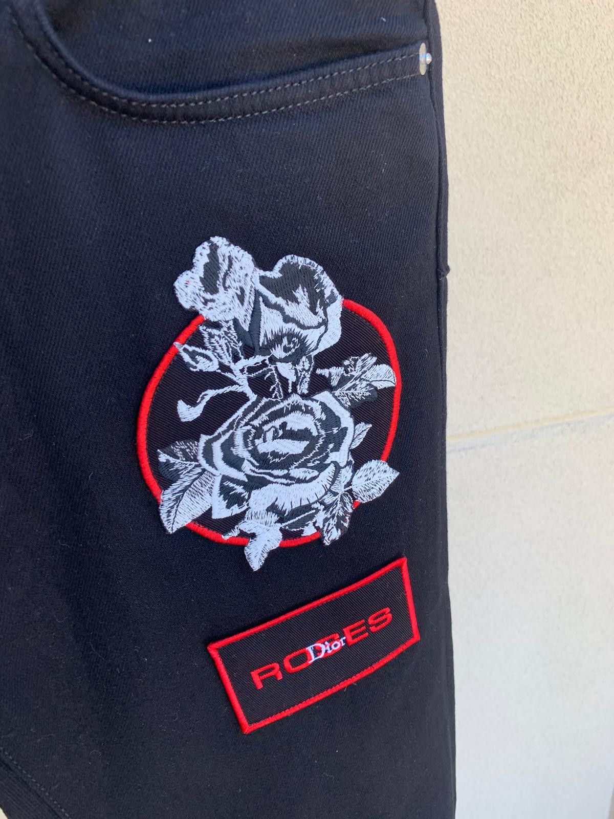 Dior Rose Embroidered 17.5 SL Denim Size US 31 - 2 Thumbnail
