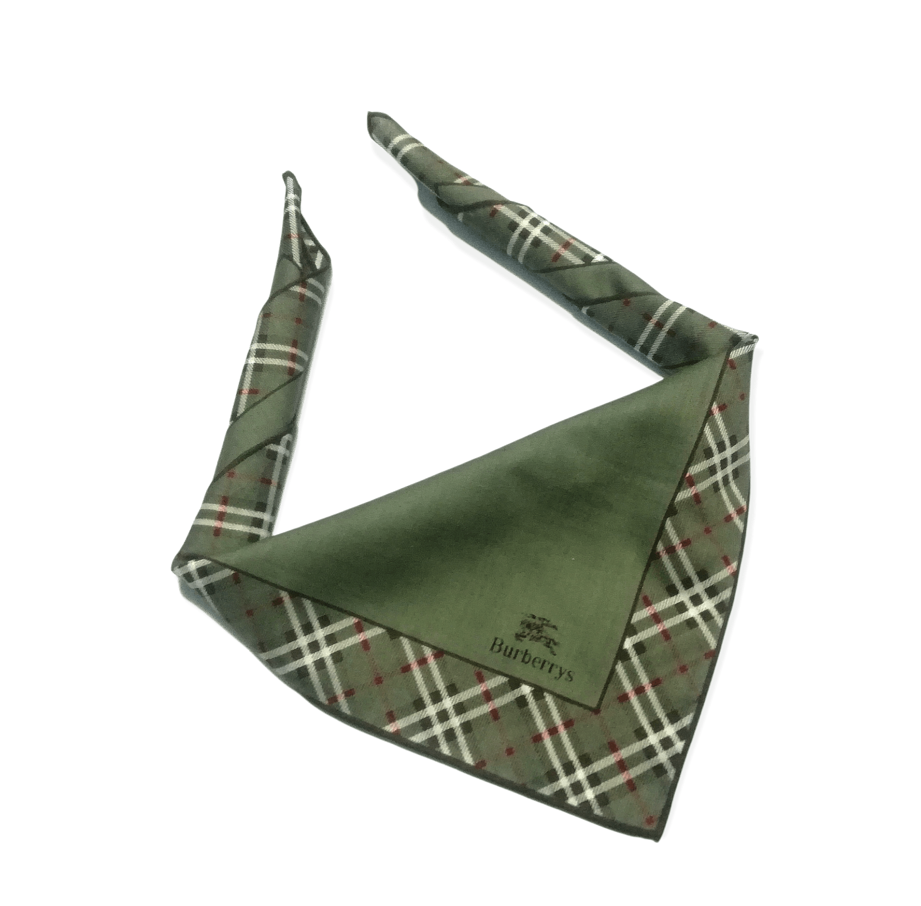 Burberry Burberry's Classic Novacheck Green Colour Bandana Style Size ONE SIZE - 1 Thumbnail