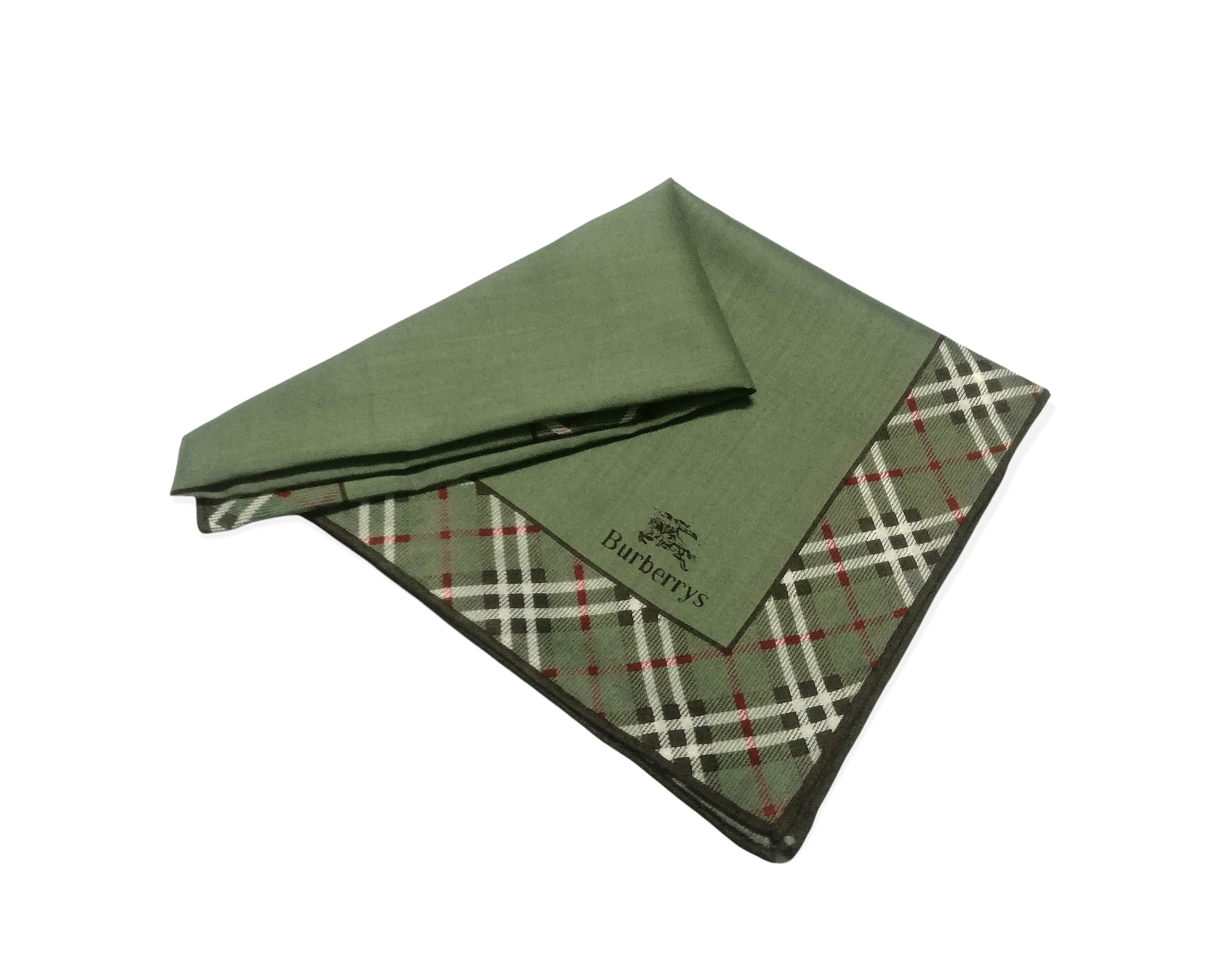 Burberry Burberry's Classic Novacheck Green Colour Bandana Style Size ONE SIZE - 6 Thumbnail