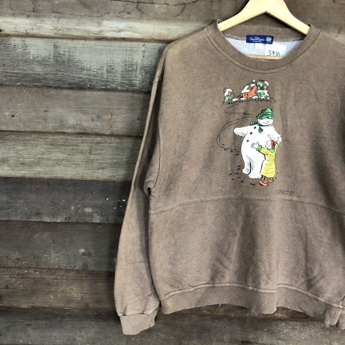 Vintage The Snowman vintage faded Brown Sweatshirt #3710 Size US L / EU 52-54 / 3 - 7 Thumbnail