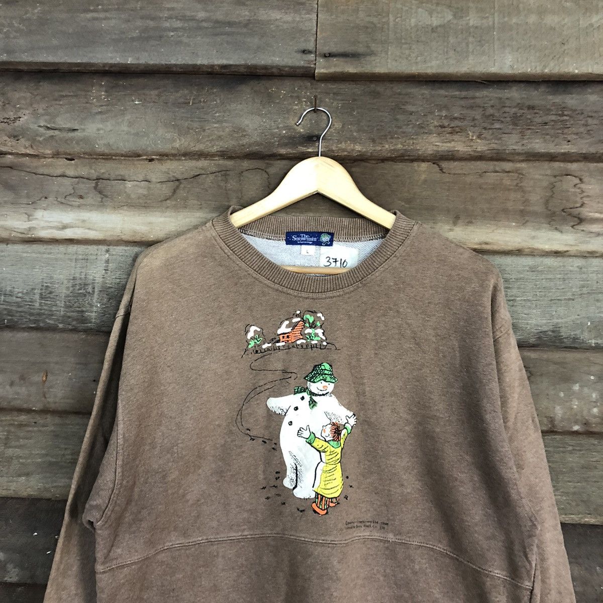 Vintage The Snowman vintage faded Brown Sweatshirt #3710 Size US L / EU 52-54 / 3 - 2 Thumbnail