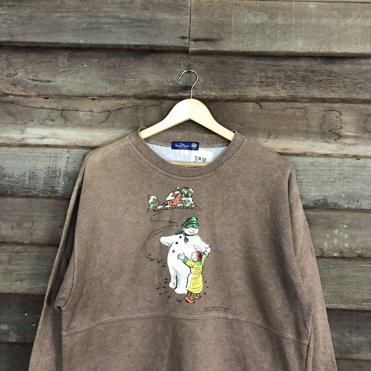 Vintage The Snowman vintage faded Brown Sweatshirt #3710 Size US L / EU 52-54 / 3 - 9 Thumbnail