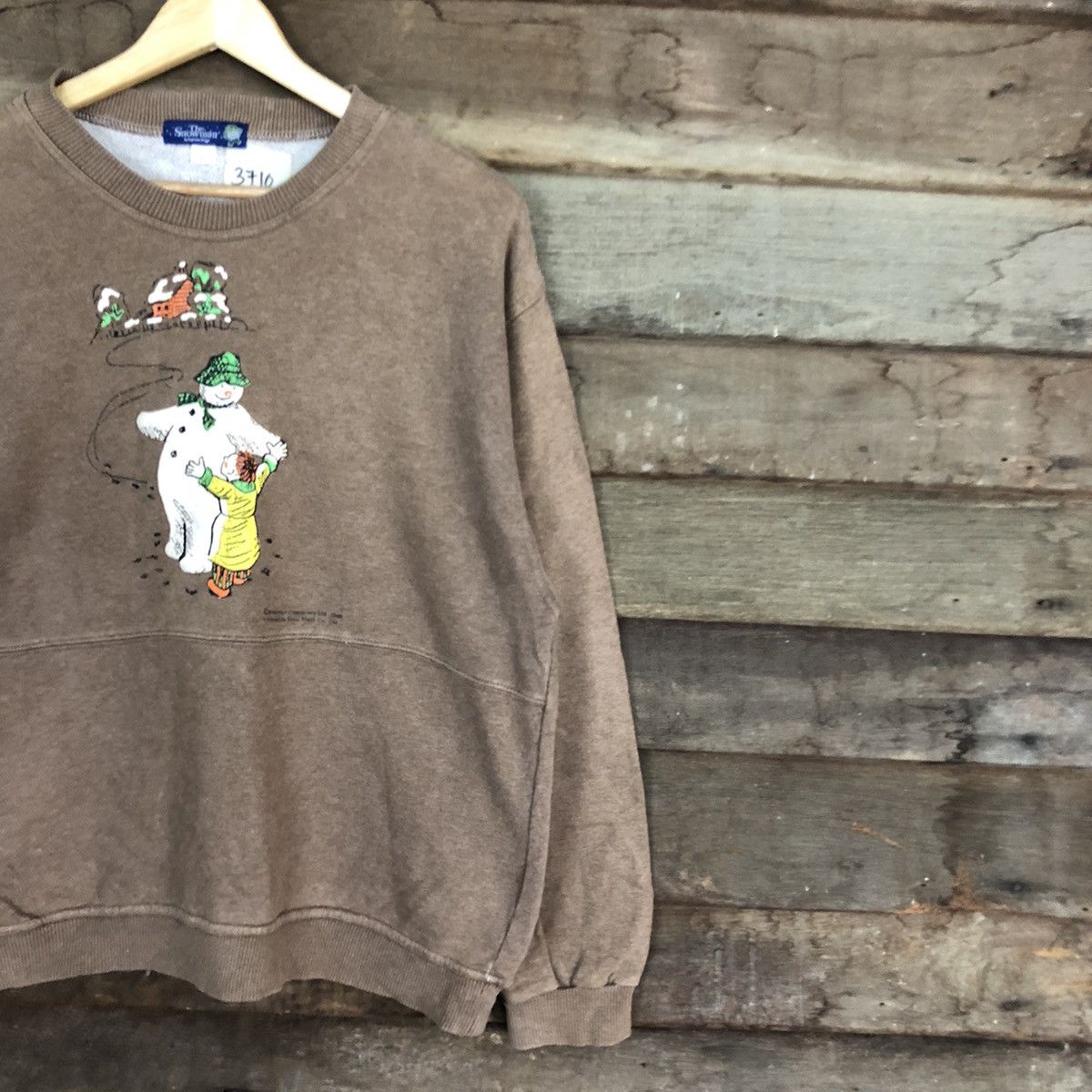 Vintage The Snowman vintage faded Brown Sweatshirt #3710 Size US L / EU 52-54 / 3 - 5 Thumbnail