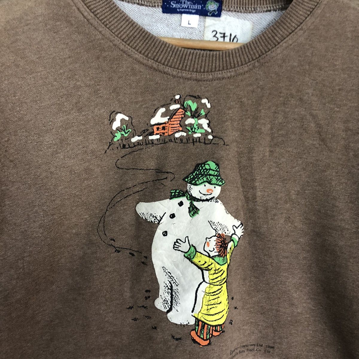Vintage The Snowman vintage faded Brown Sweatshirt #3710 Size US L / EU 52-54 / 3 - 10 Thumbnail