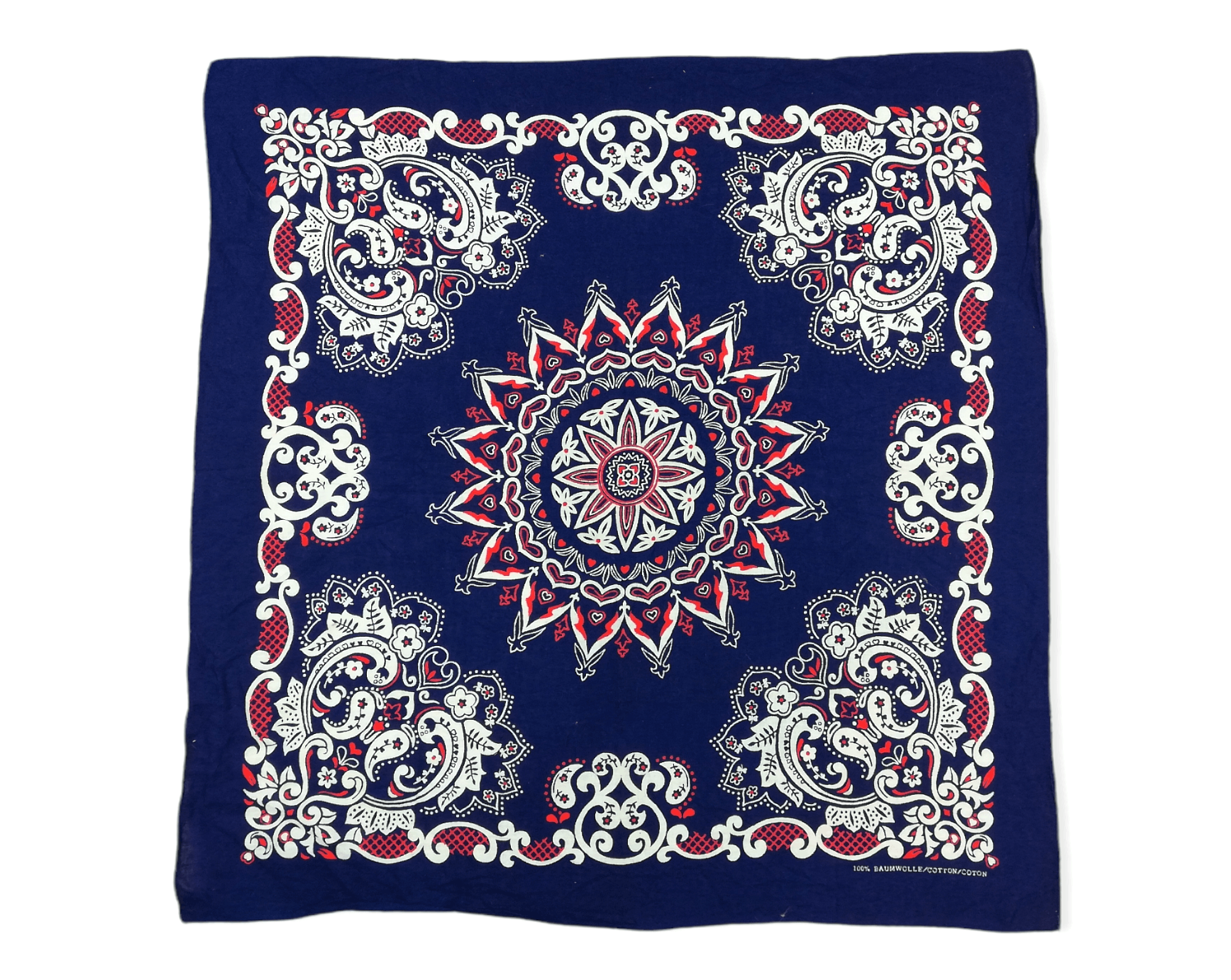 Japanese Brand × Vintage Vintage Bandana Handkerchief 100% Baumwolle/Cotton Style Size ONE SIZE - 4 Thumbnail