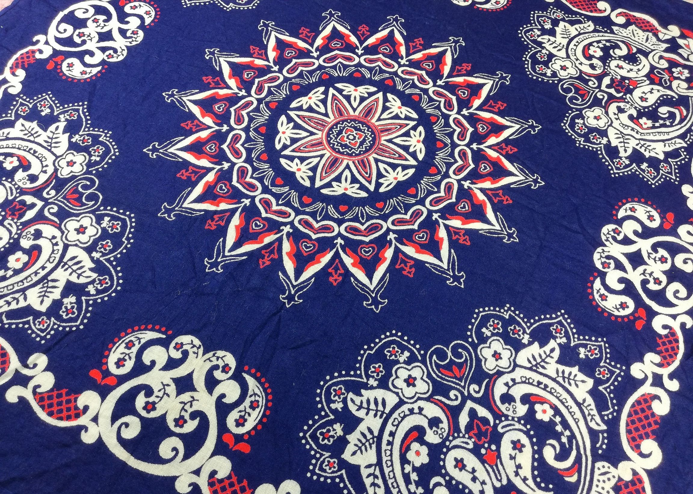 Japanese Brand × Vintage Vintage Bandana Handkerchief 100% Baumwolle/Cotton Style Size ONE SIZE - 3 Thumbnail