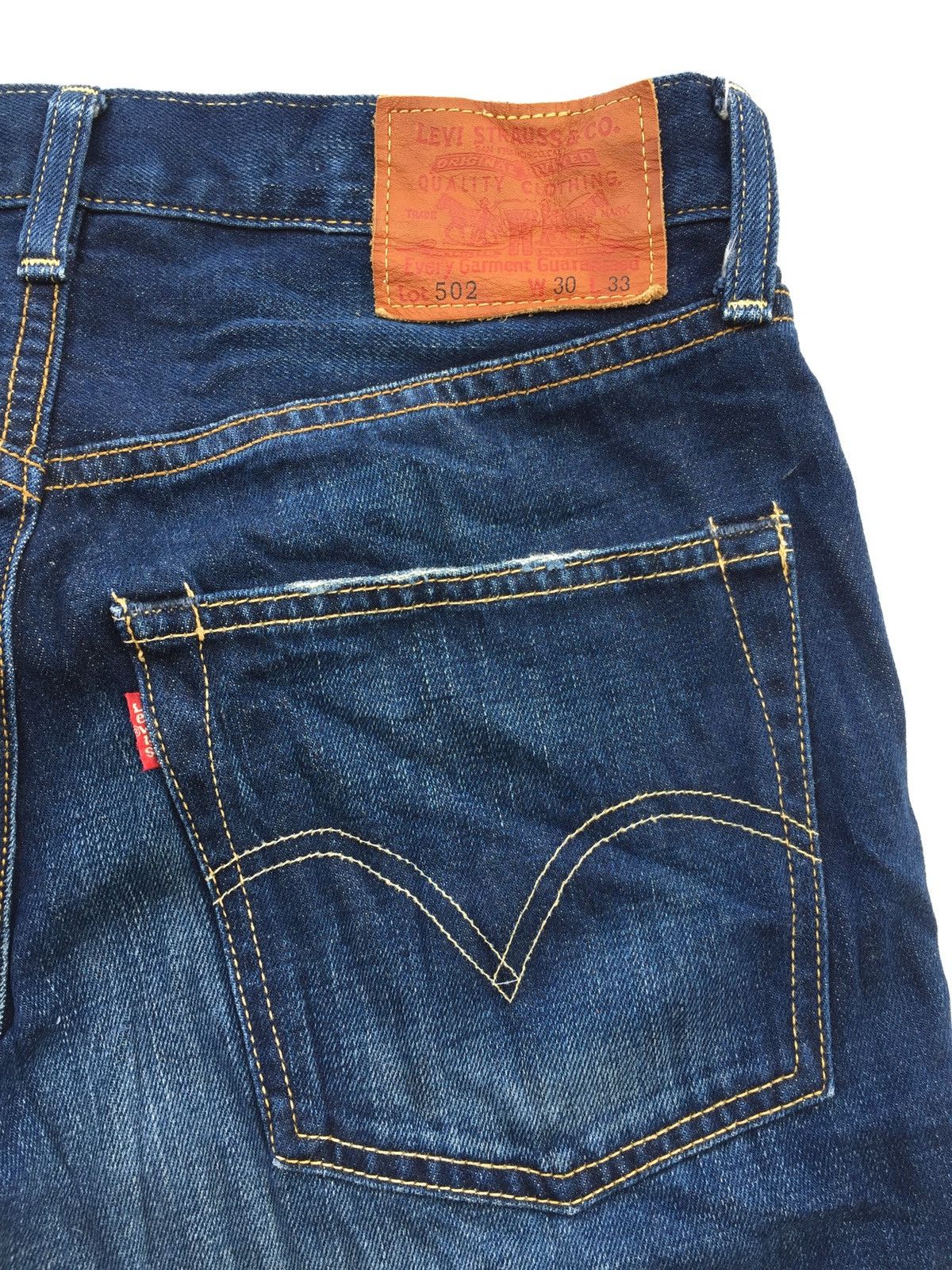 Levi's × Levi's Vintage Clothing Levi’s 502 W30 L33 Dark Blue Distressed Size US 30 / EU 46 - 2 Thumbnail