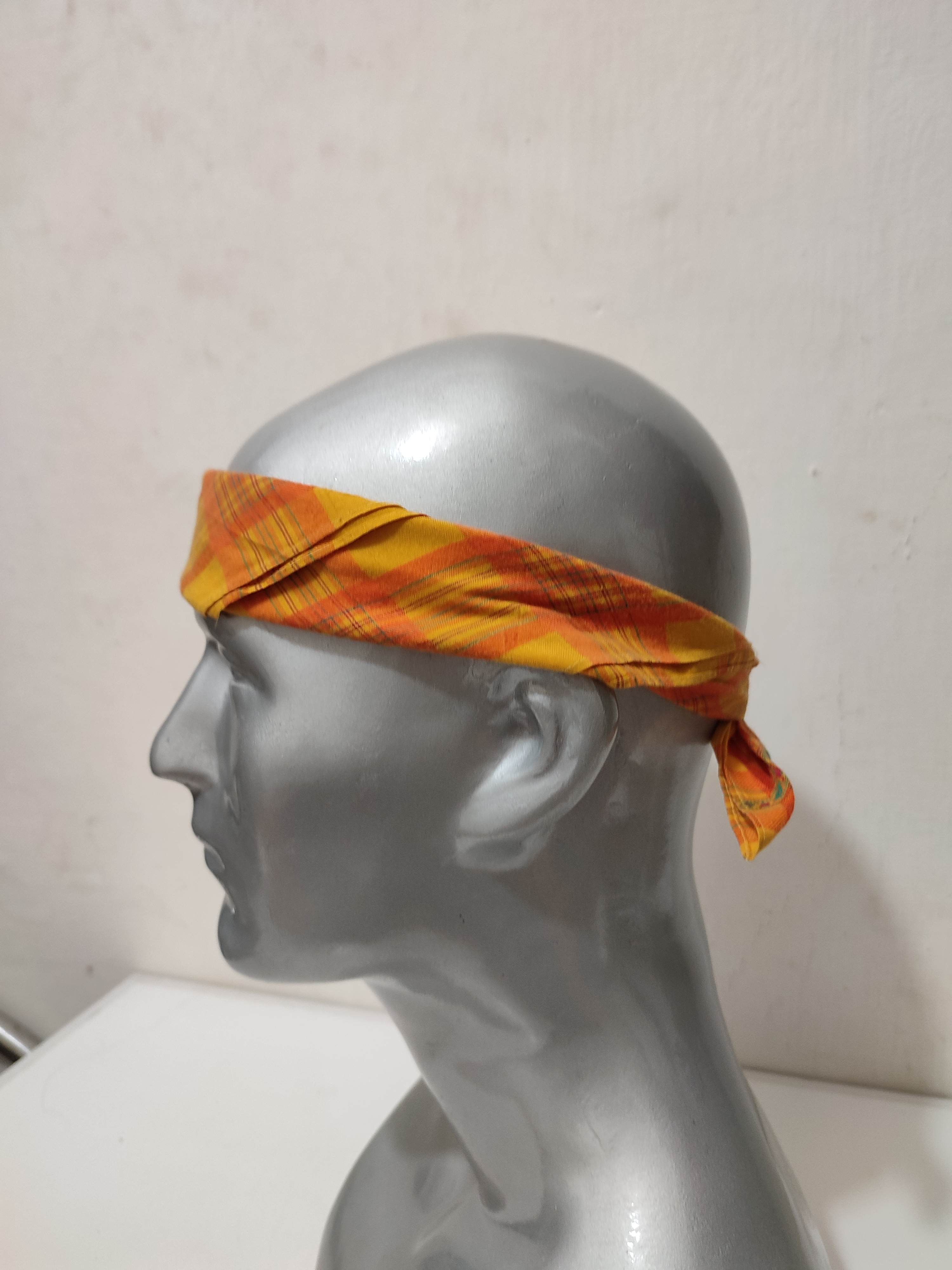 Kenzo Kenzo Orange Check Handkerchief Neckerchief Bandana masked Size ONE SIZE - 2 Thumbnail
