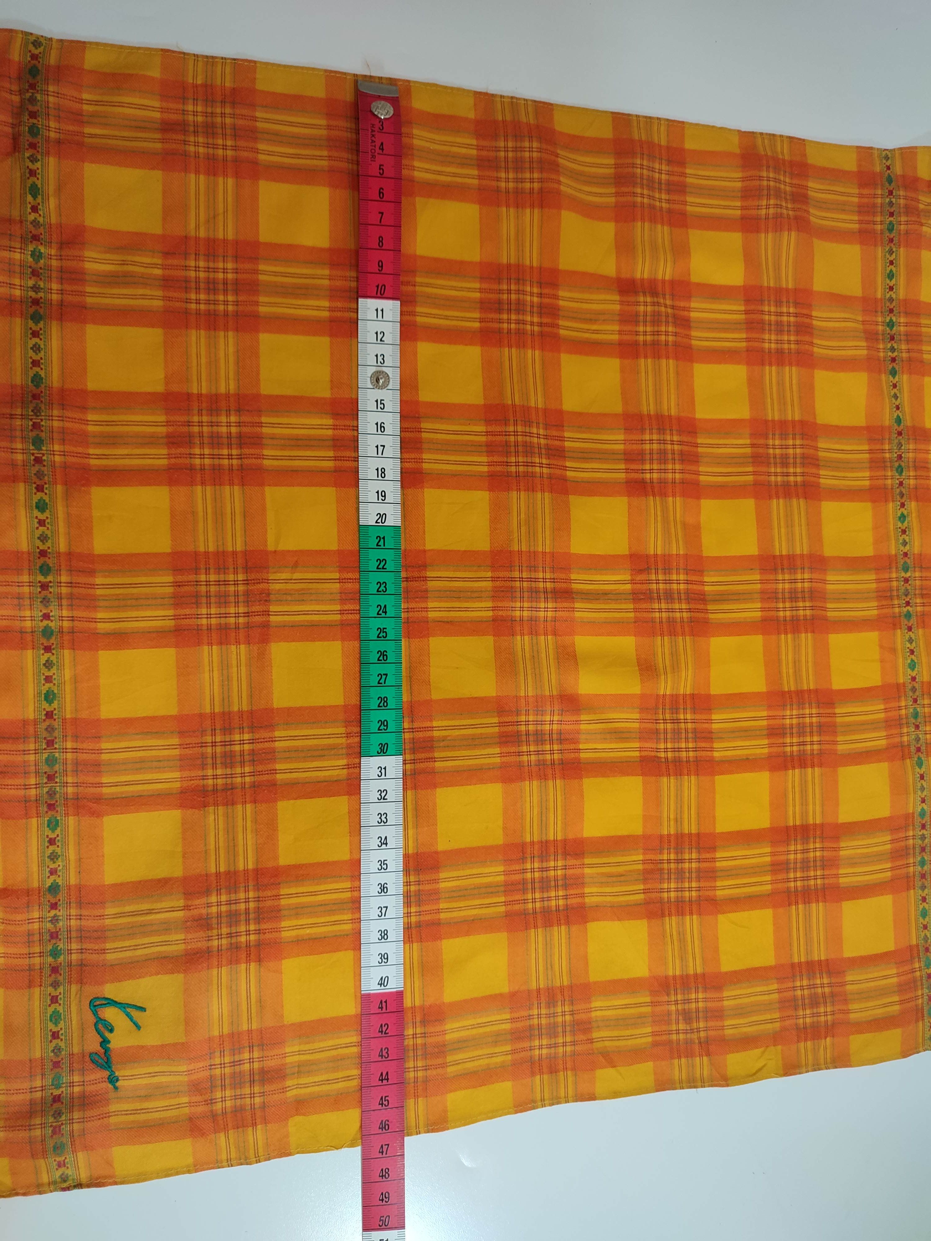 Kenzo Kenzo Orange Check Handkerchief Neckerchief Bandana masked Size ONE SIZE - 10 Thumbnail
