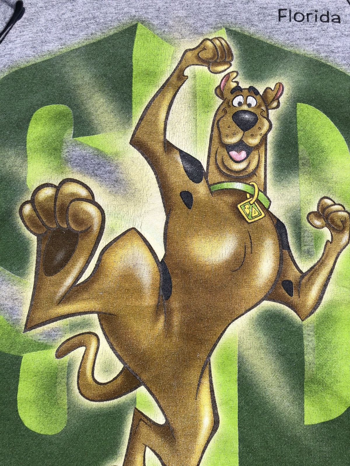 Cartoon Network Vintage 2001 Scooby Doo Florida Gray Tee (Beauty Beast) Size US S / EU 44-46 / 1 - 4 Thumbnail