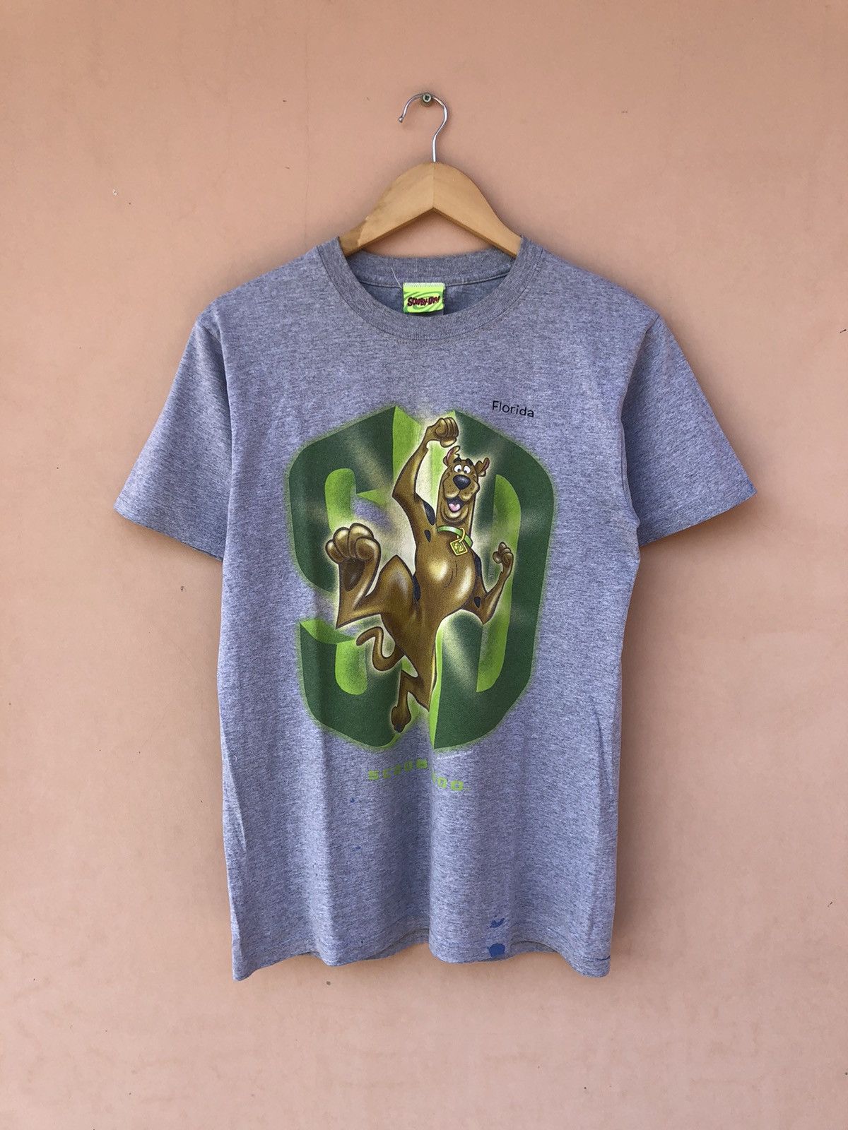 Cartoon Network Vintage 2001 Scooby Doo Florida Gray Tee (Beauty Beast) Size US S / EU 44-46 / 1 - 1 Thumbnail